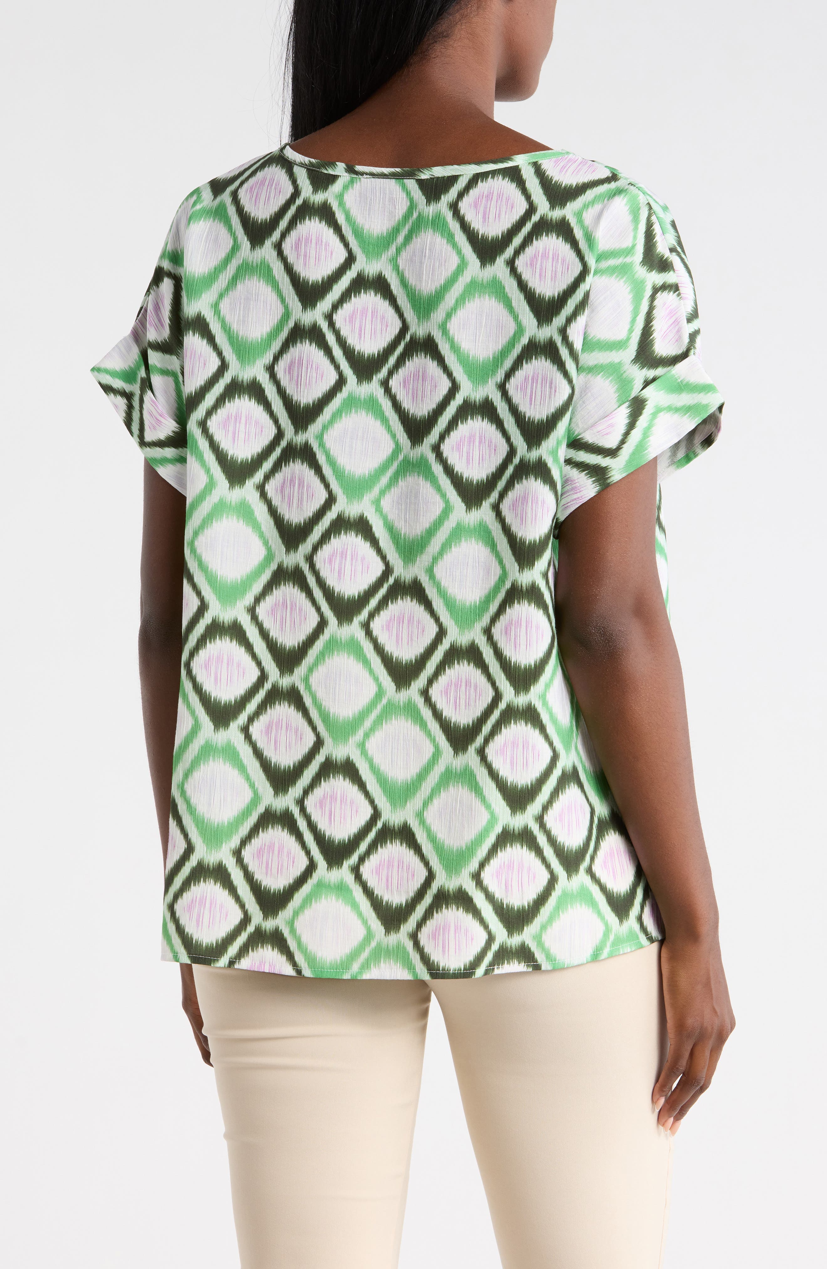 Honeycomb Print Top - image 2