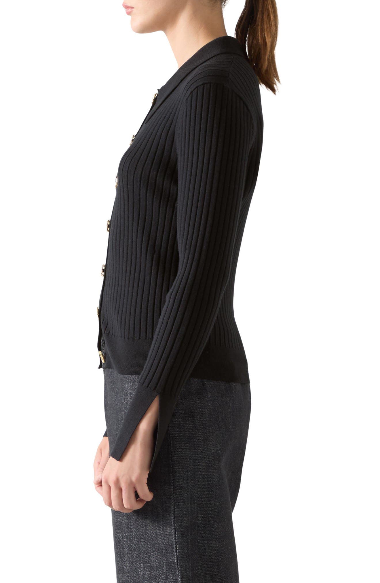 Willow Rib Merino Wool & Cotton Cardigan - image 2