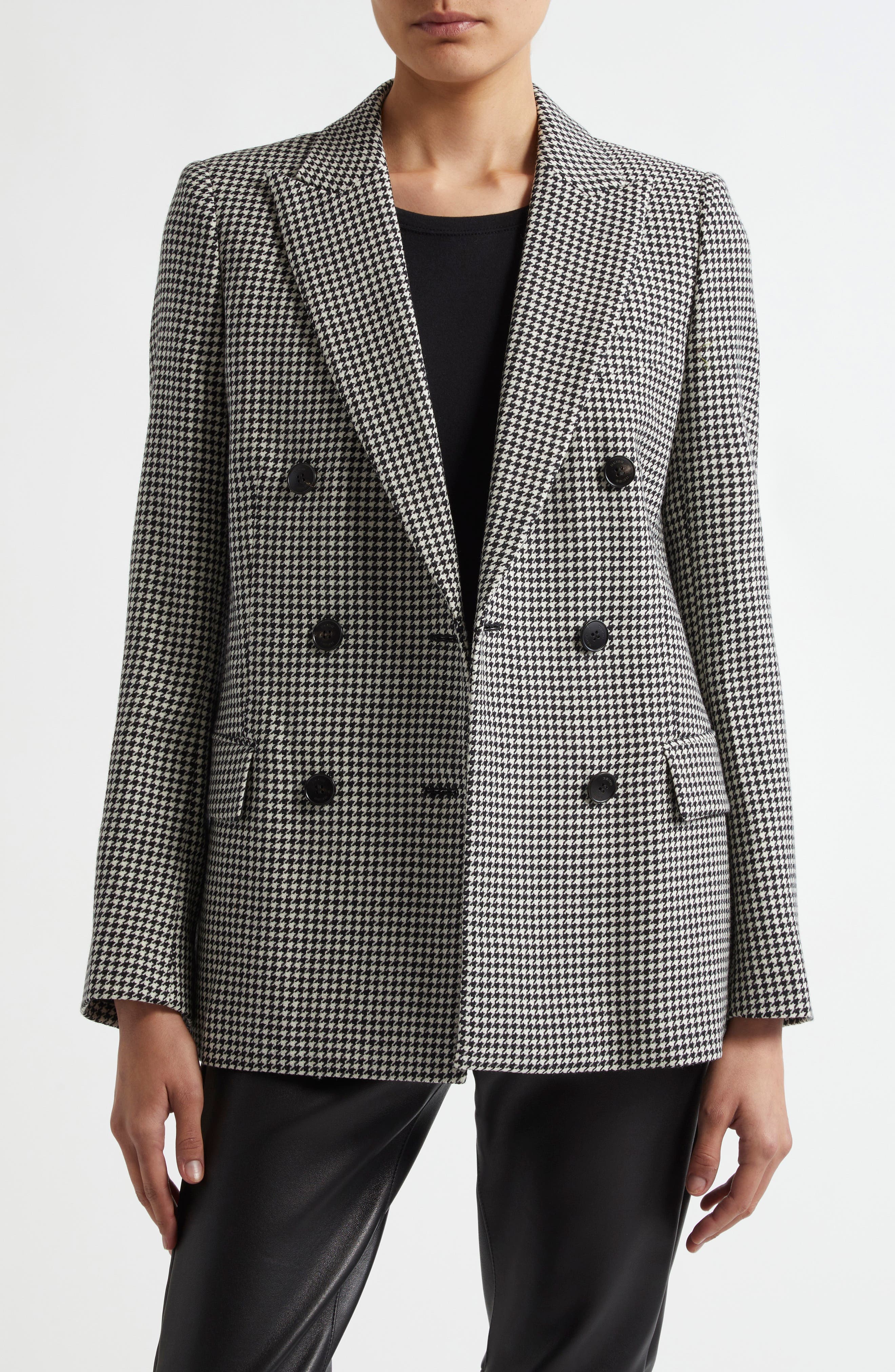 Drew Double Breasted Wool Blazer - image 1