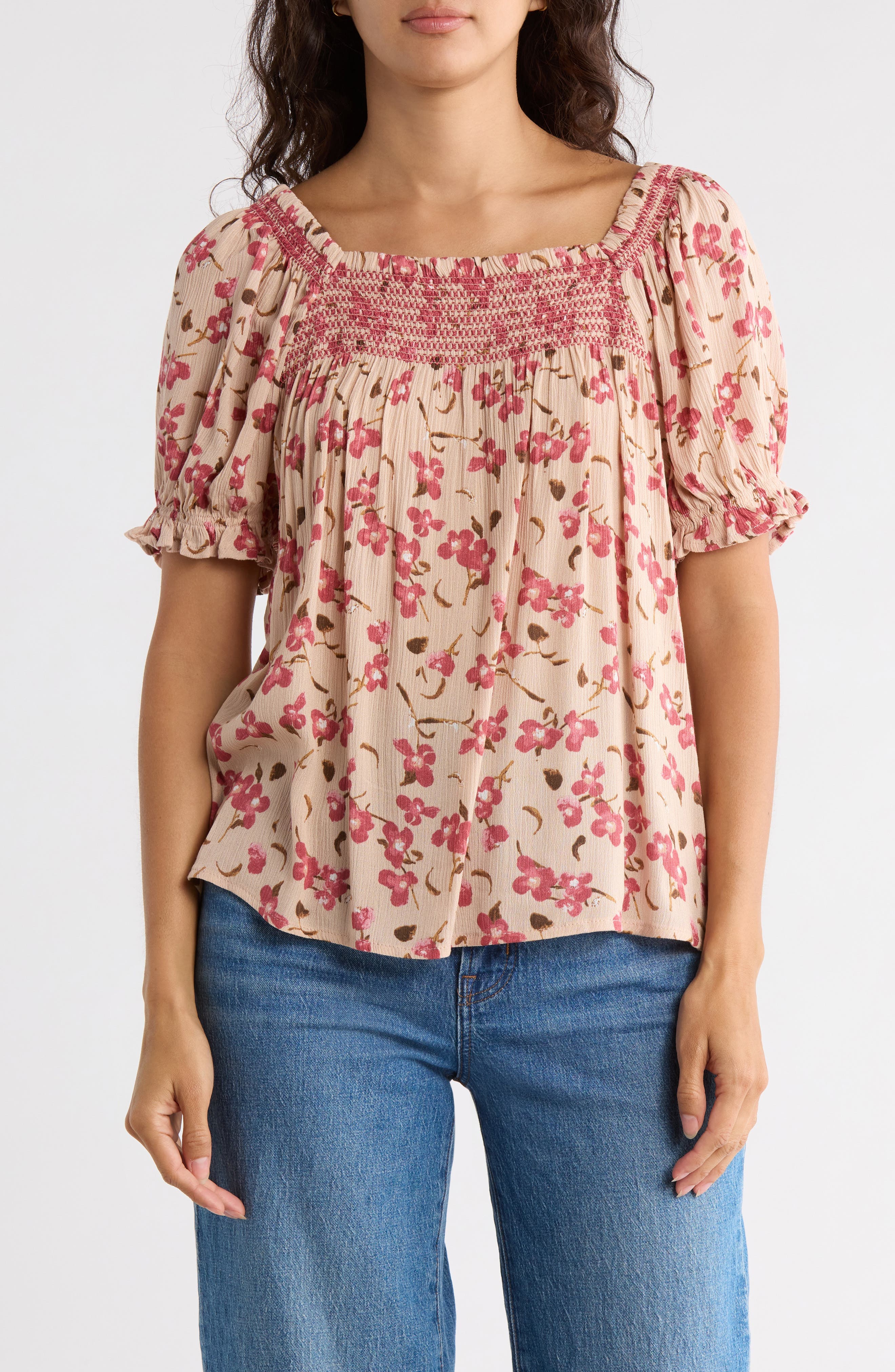 Print Peasant Top - image 3