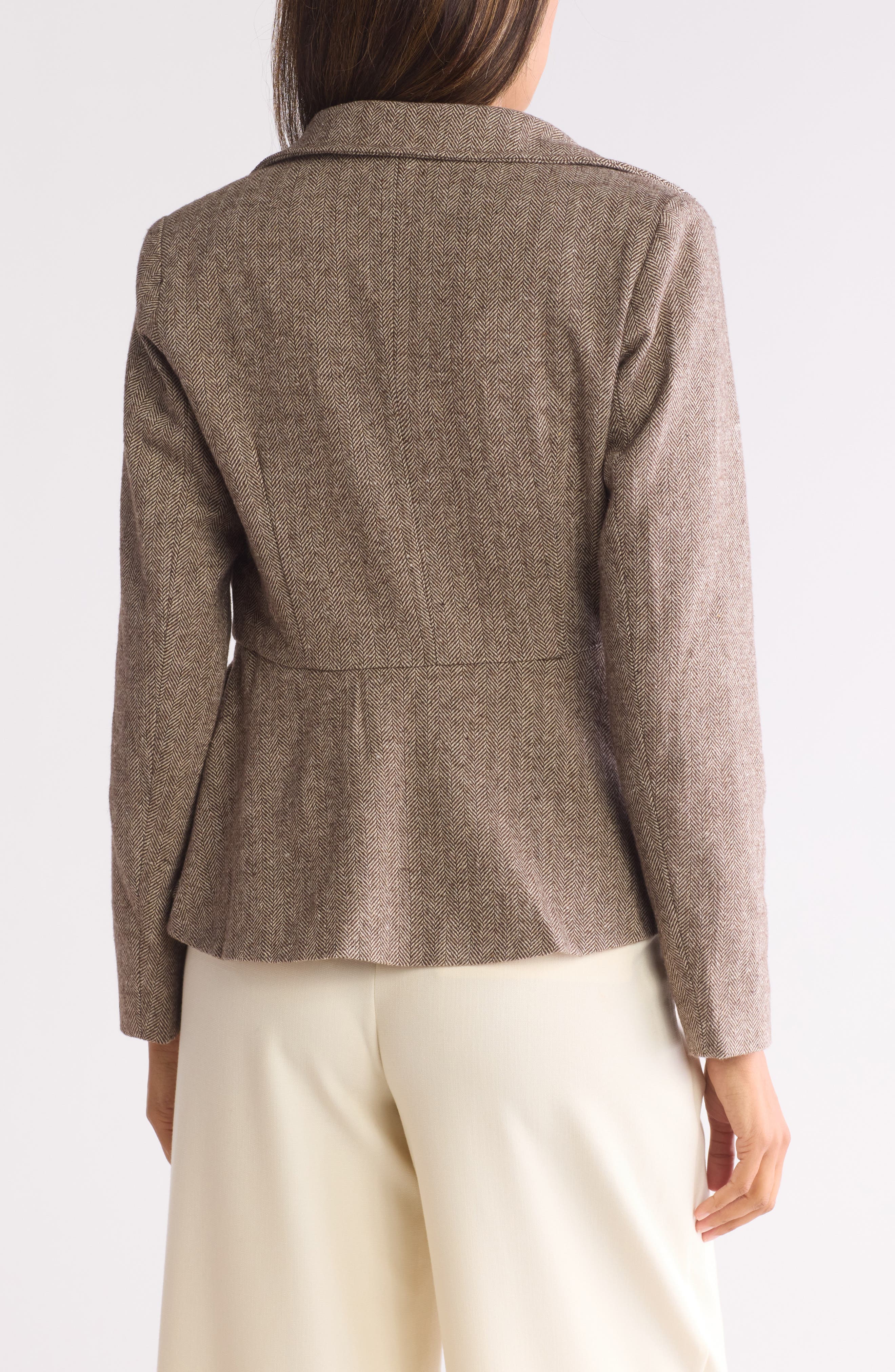 Herringbone Peplum Jacket - image 2