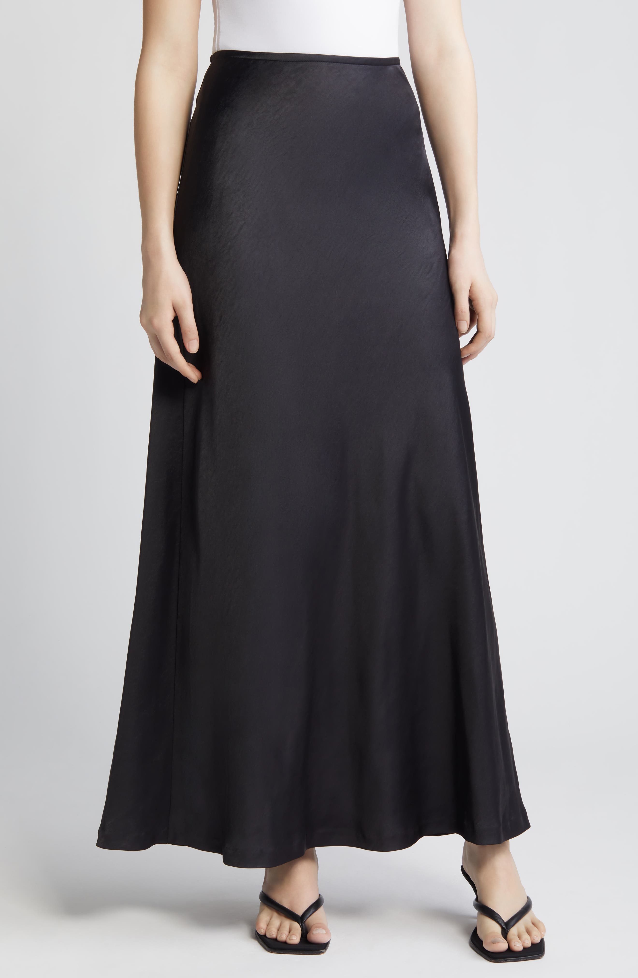 Dominique Satin Maxi Skirt - image 1
