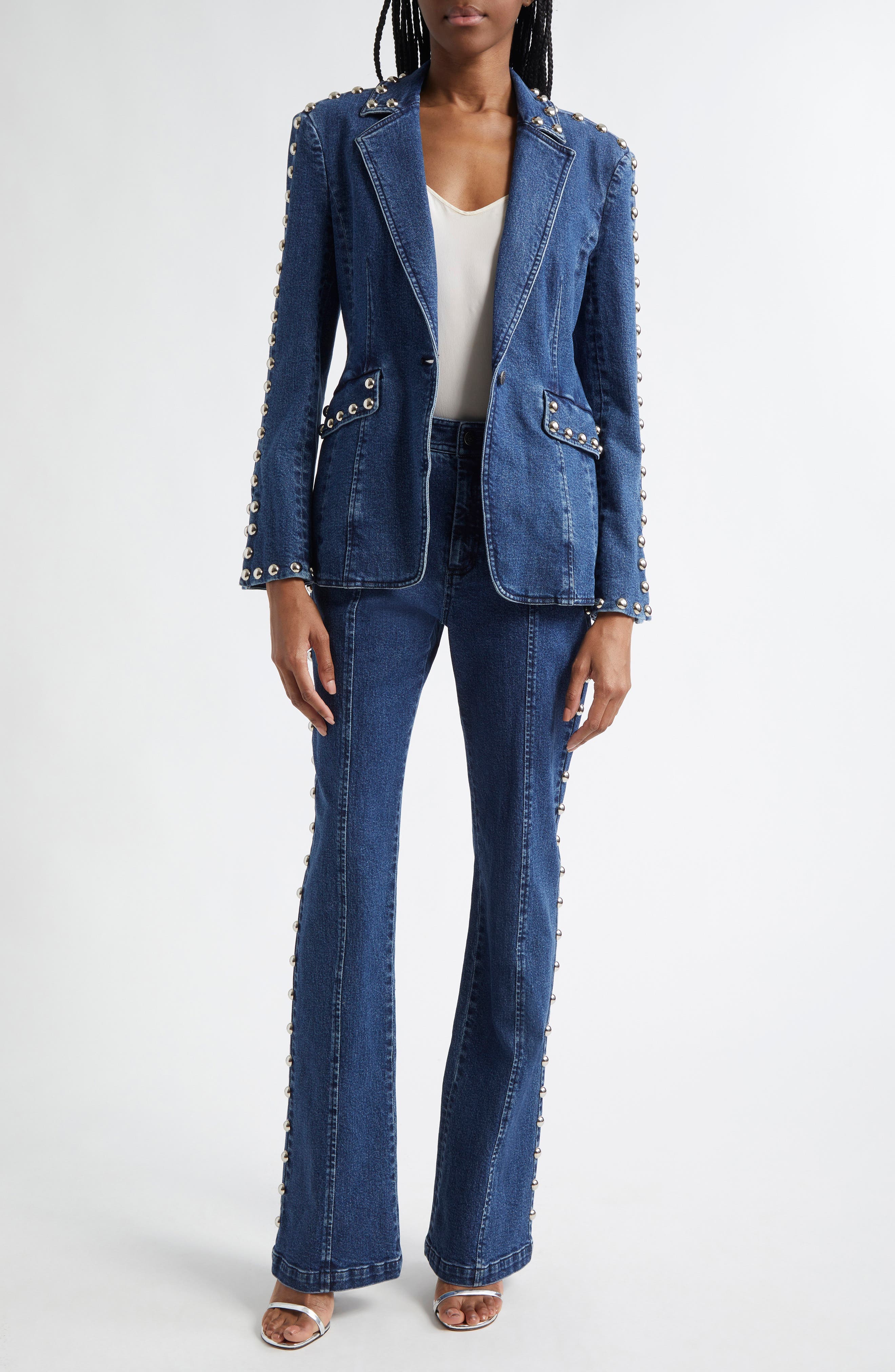 Milly Studded Denim Jacket - image 2