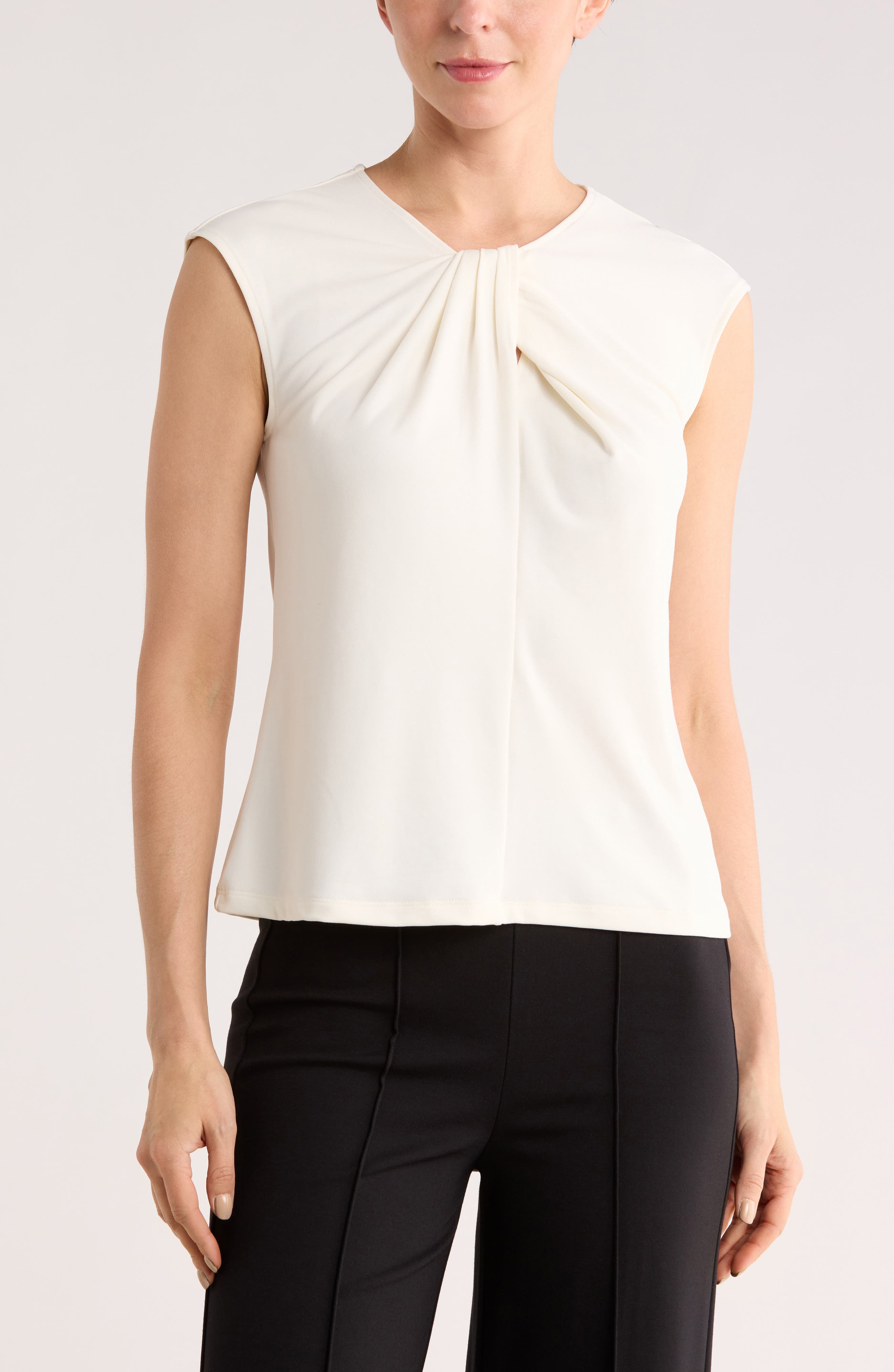 Twist Neck Cap Sleeve T-Shirt - image 5