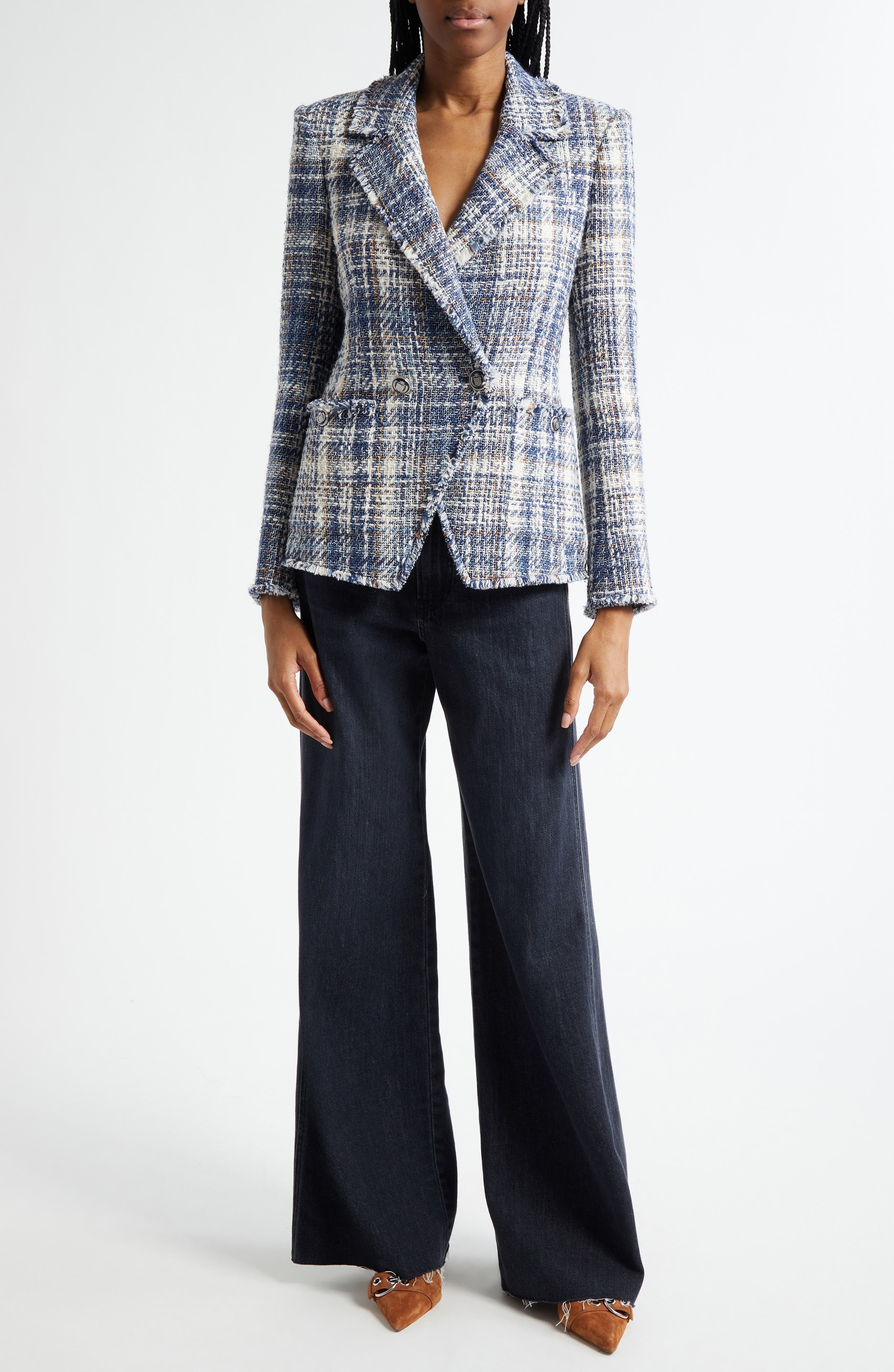 Theron Plaid Tweed Jacket - image 2