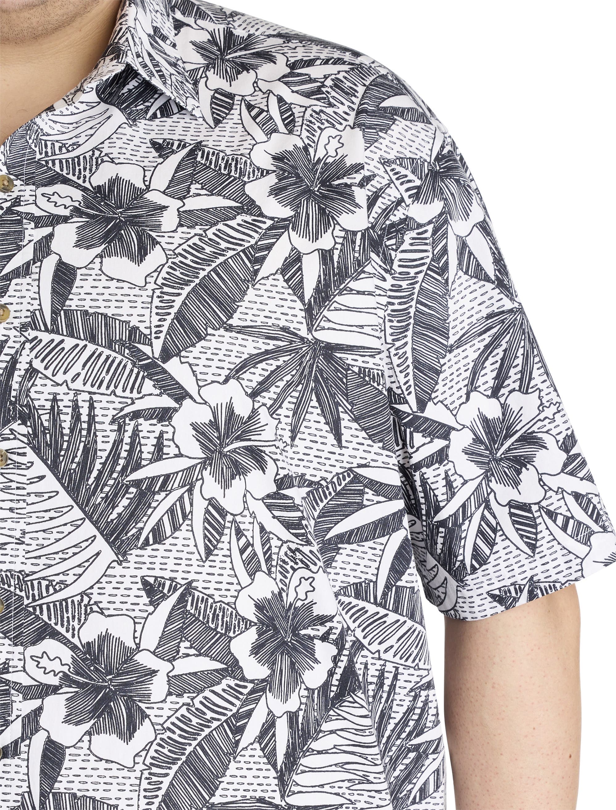 Big & Tall Abstract Floral Sport Shirt - image 2