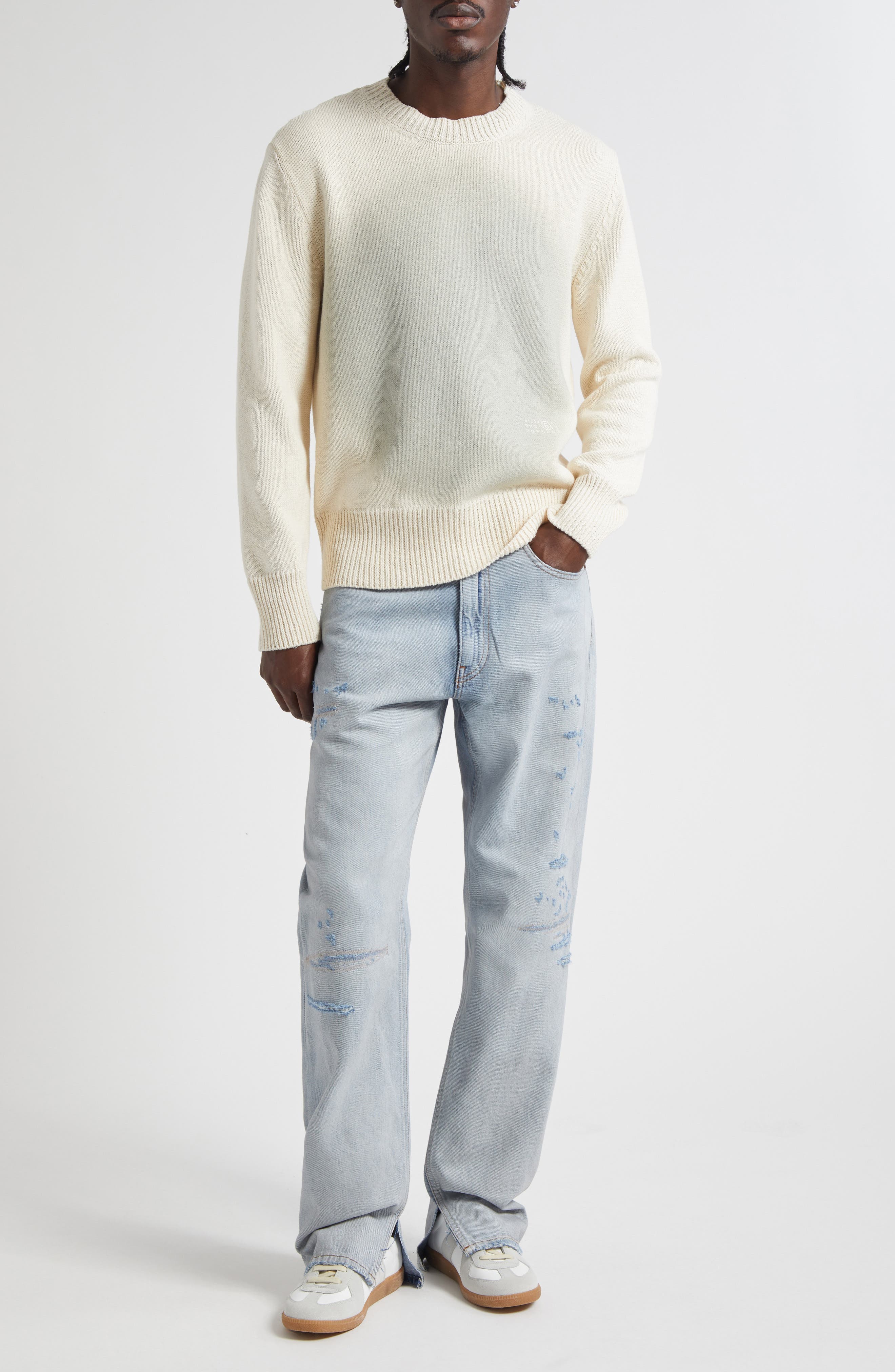 Distressed Straight Leg Jeans - image 2