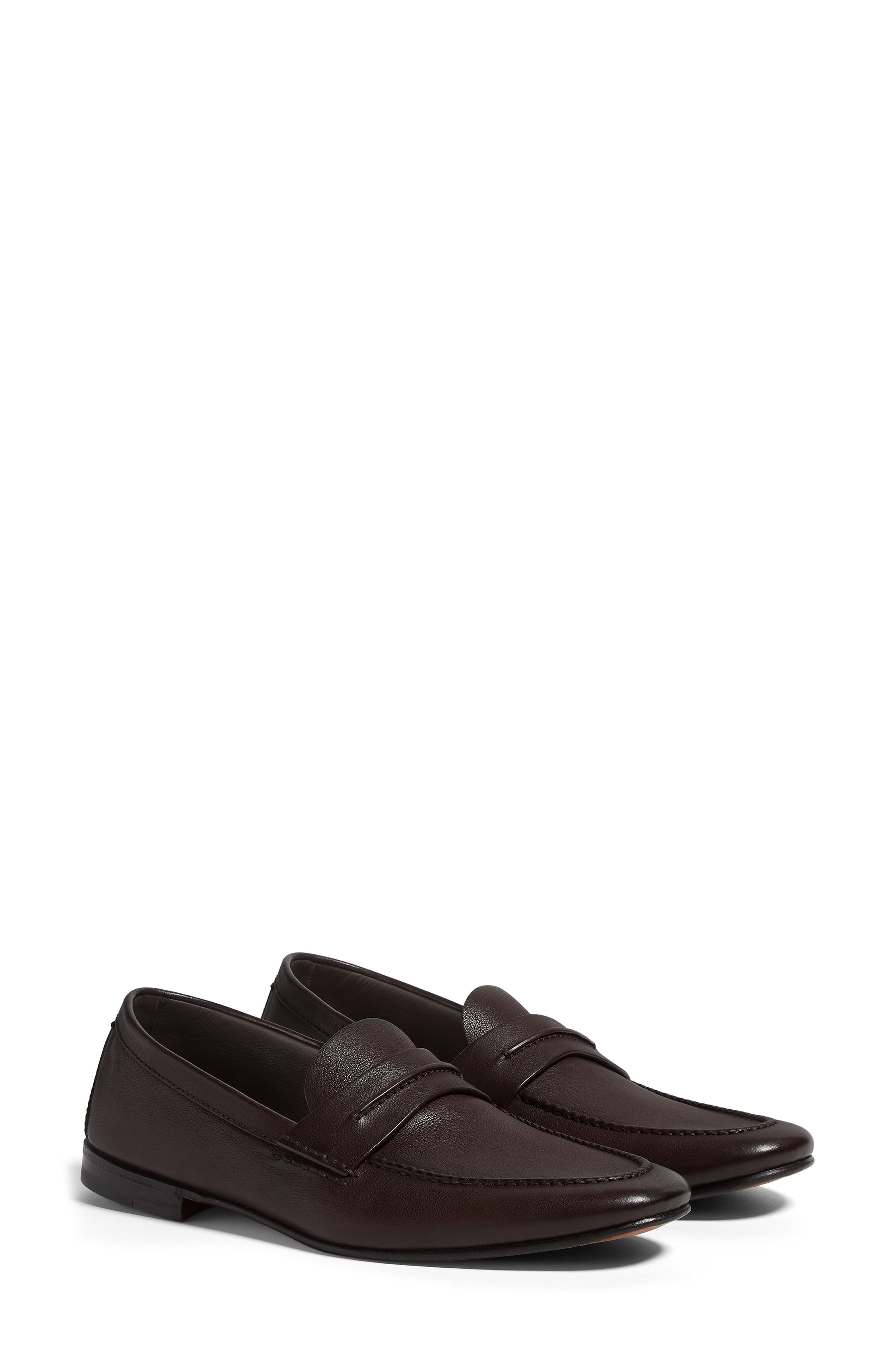 Black Natural Grain Leather Driving Loafer - image 3