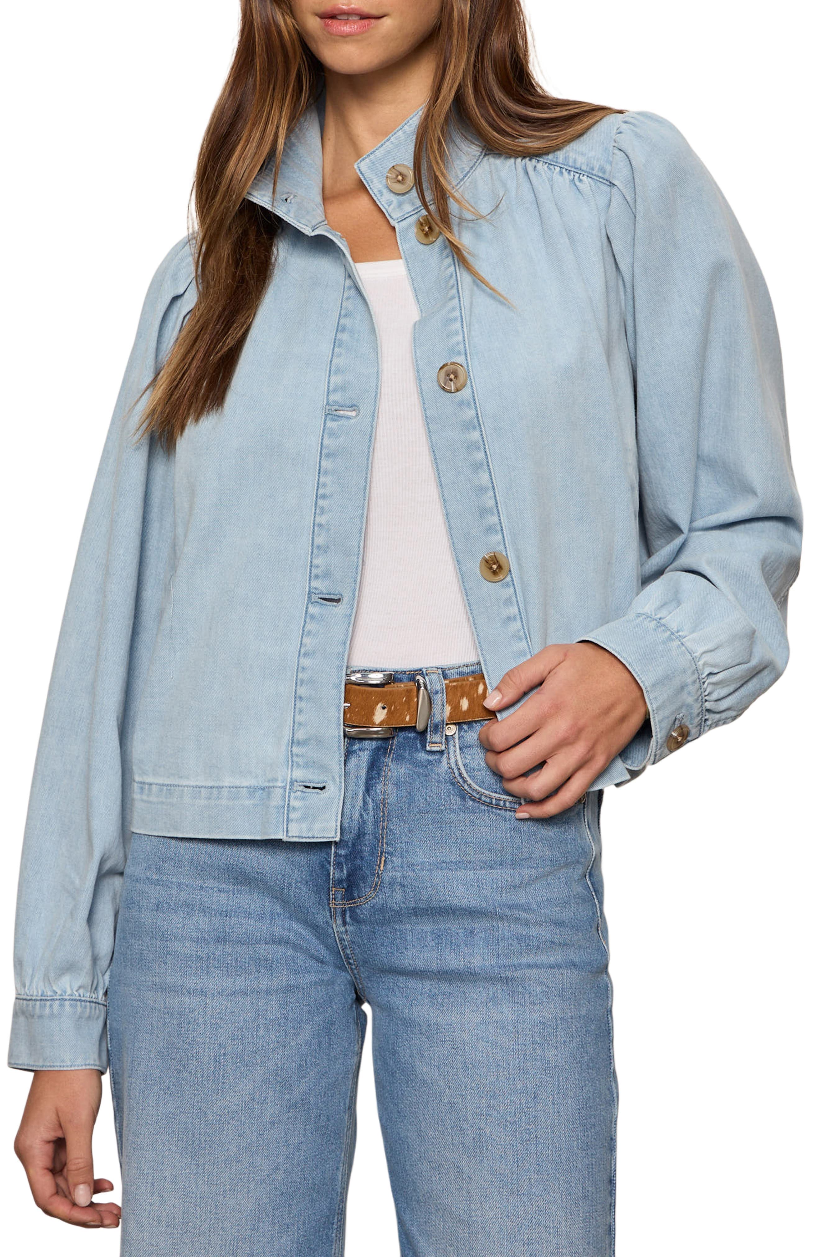 Puff Shoulder Denim Jacket - image 1