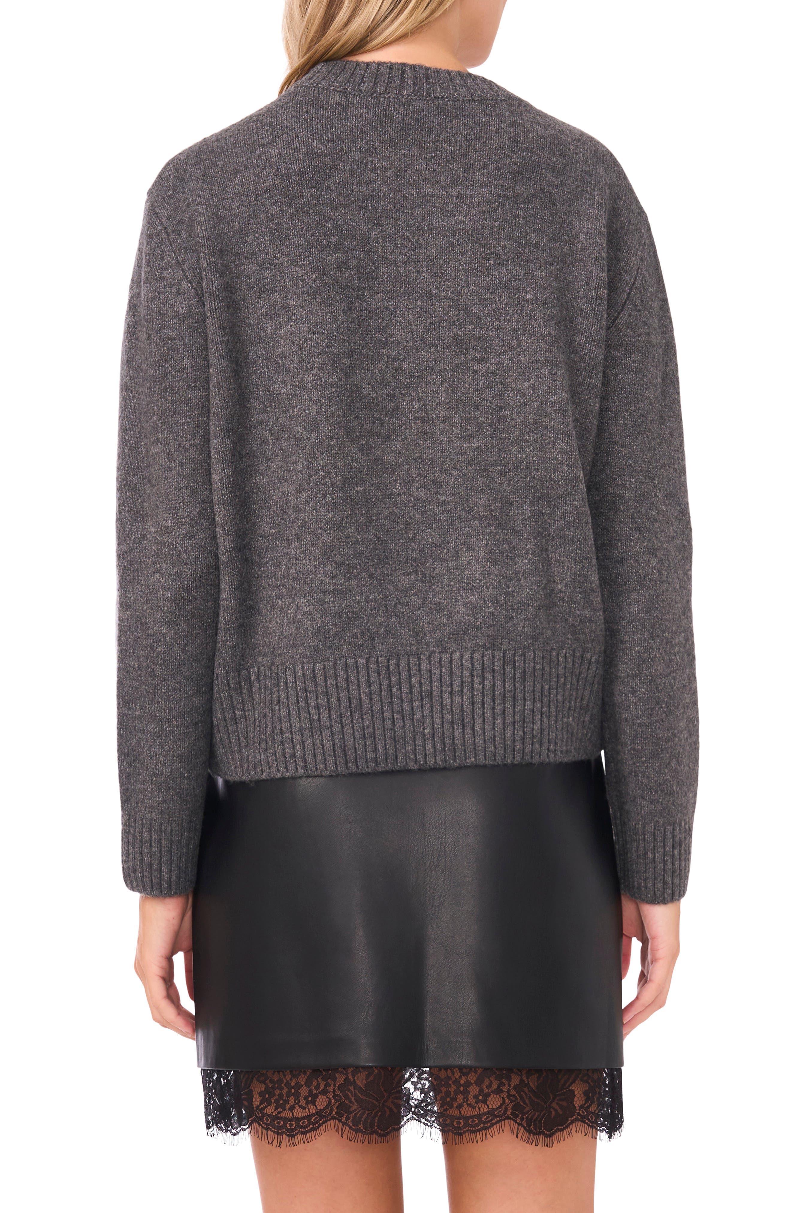 Sequin Star Detail Crewneck Sweater - image 2