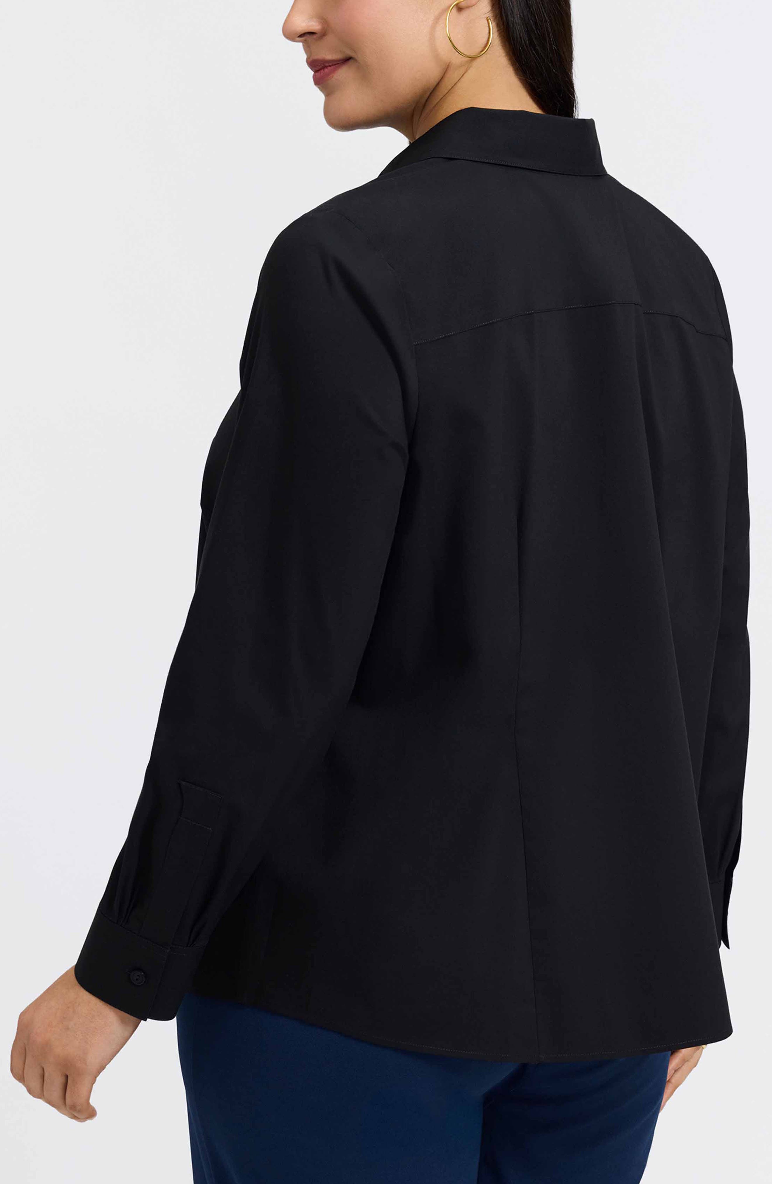 June Non-Iron Stretch Cotton Blend Button-Up Shirt - image 2