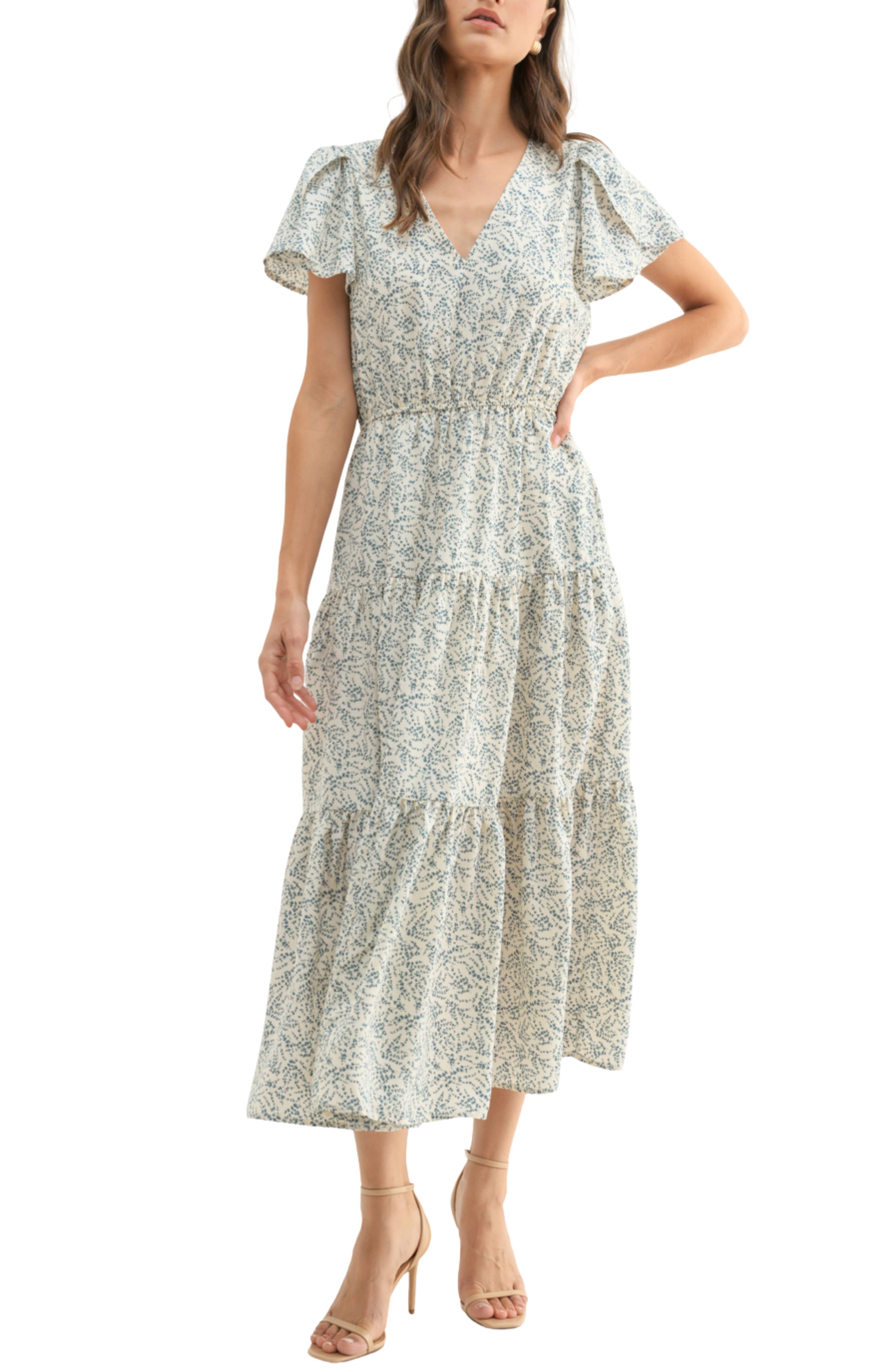 Tulip Sleeve Midi Dress - image 1