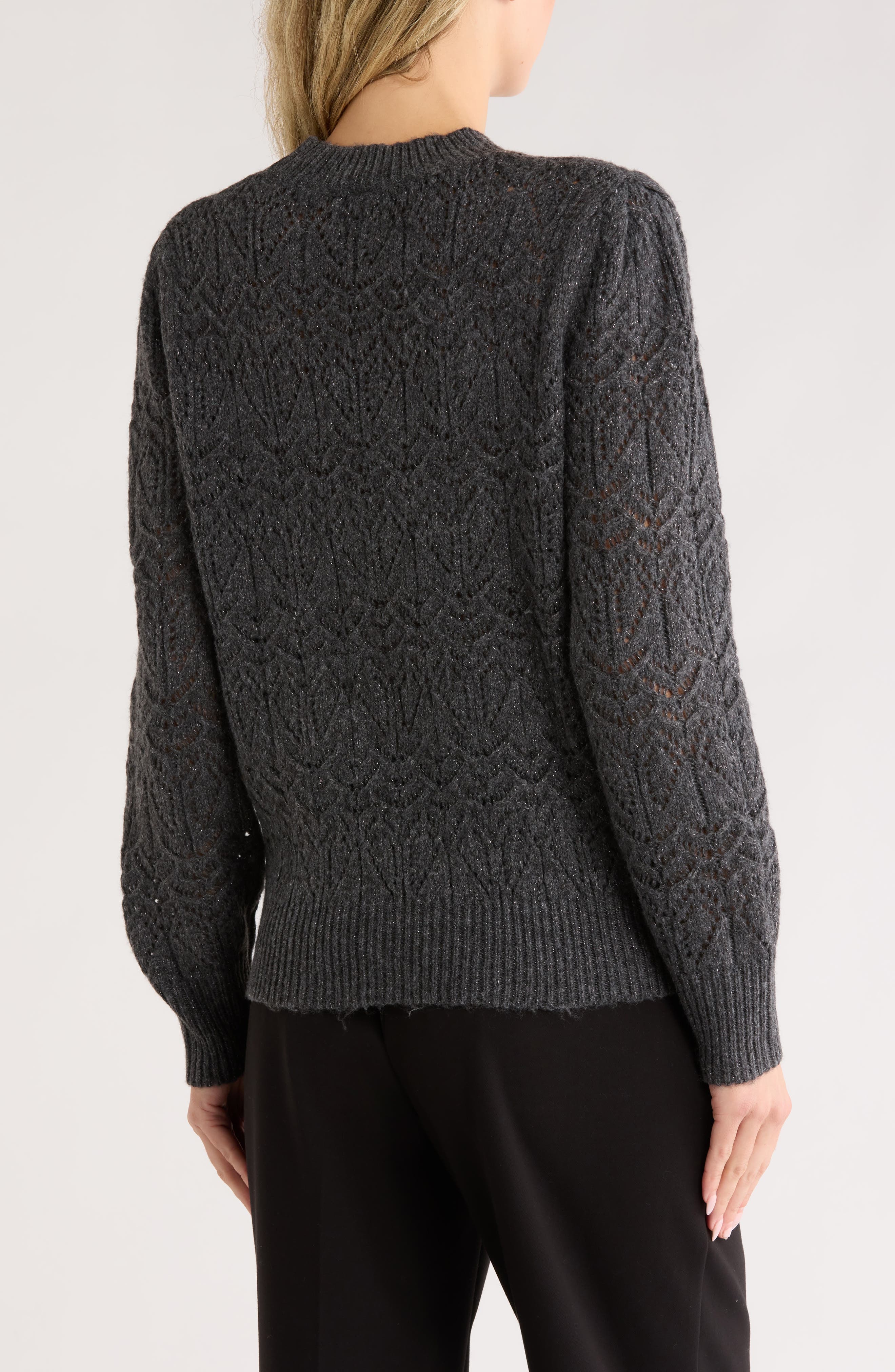 Sparklke Pointelle Stitch Sweater - image 2