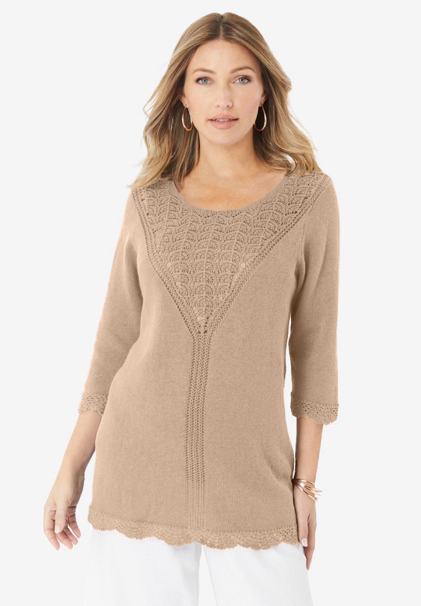 Lace Knit Pullover Sweater - image 4