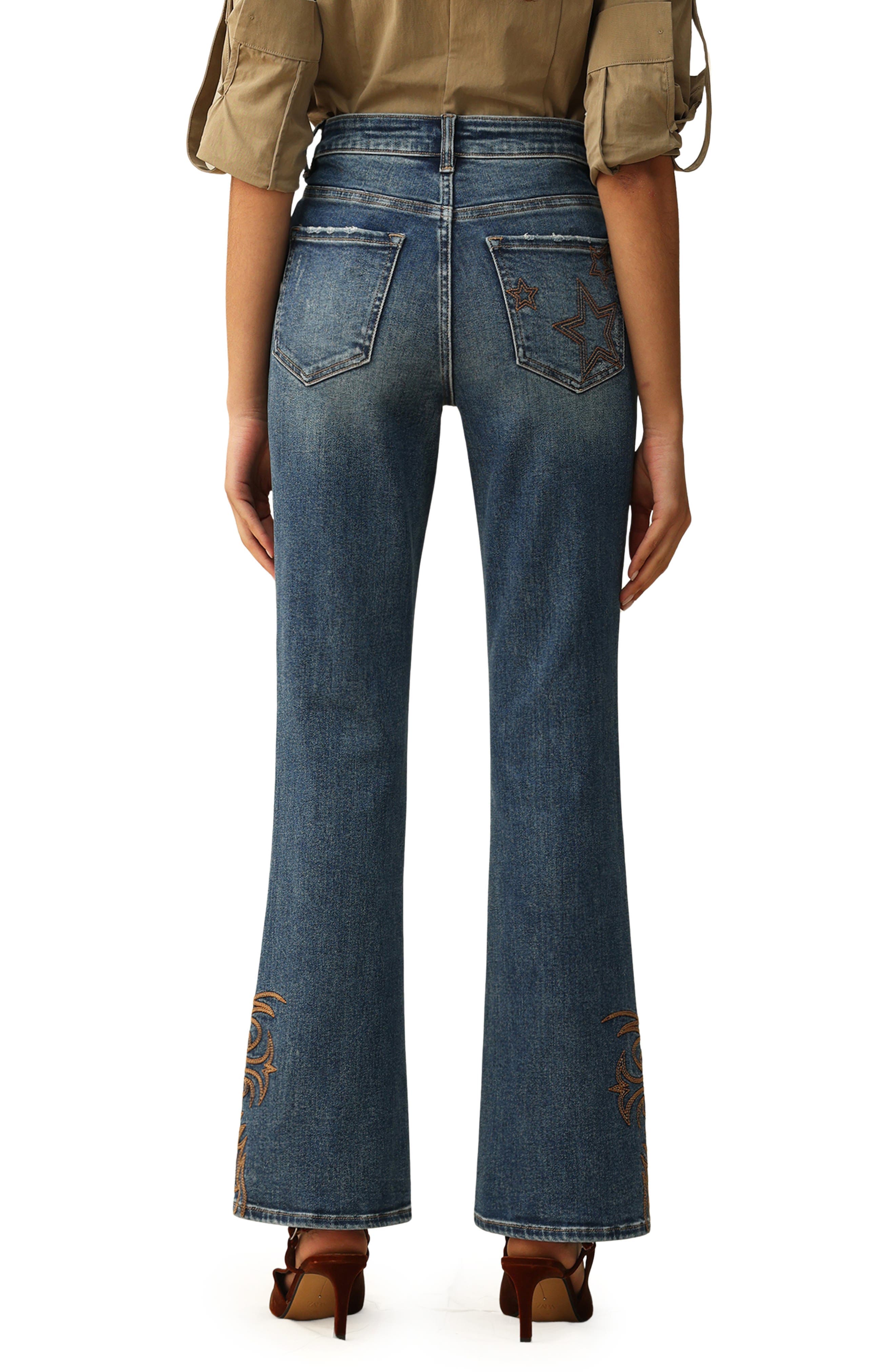 Embroidered Bootcut Jeans - image 2