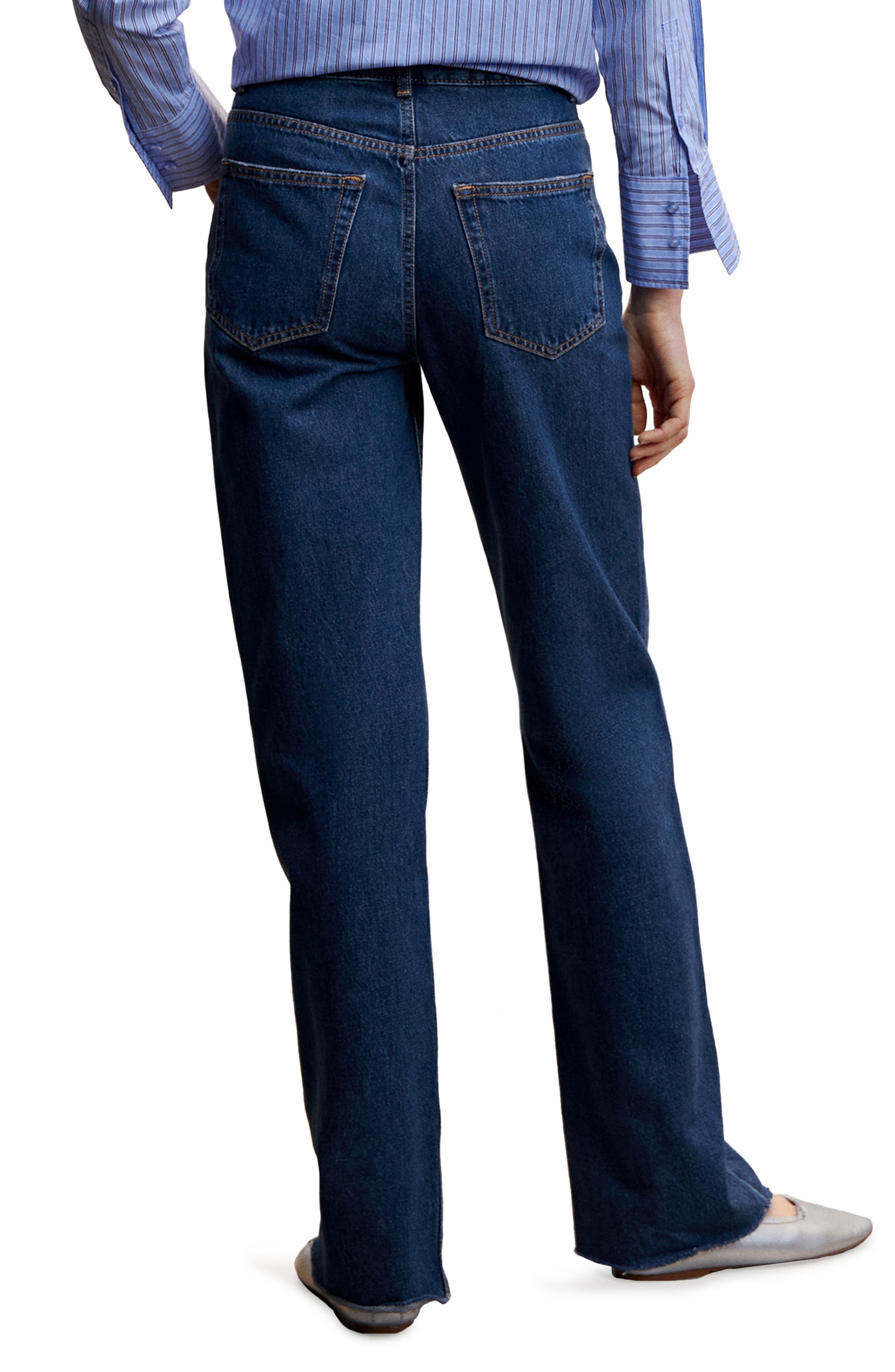 Raw Hem Wide Leg Jeans - image 2