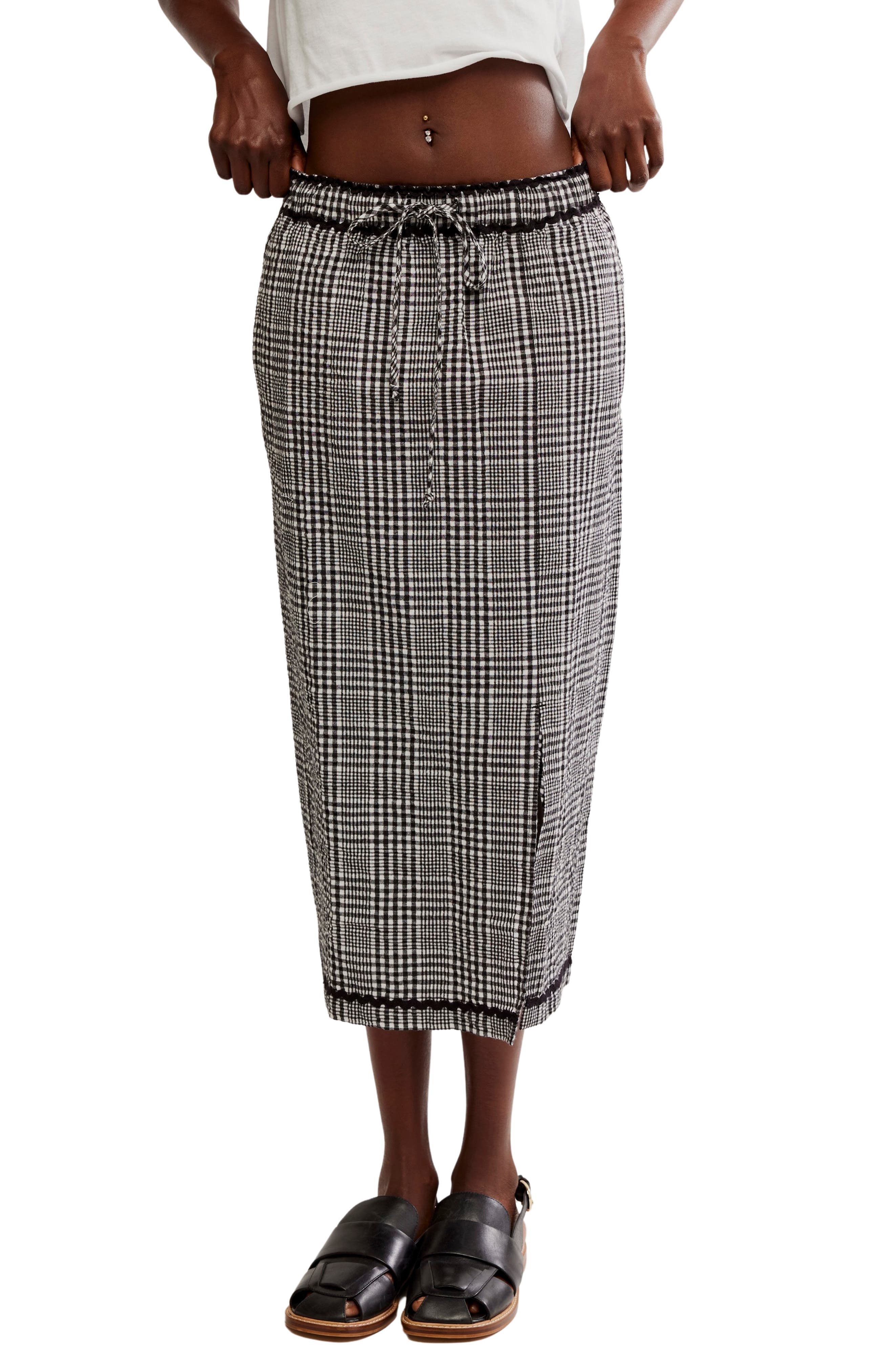 Penelope Gingham Midi Skirt - image 1