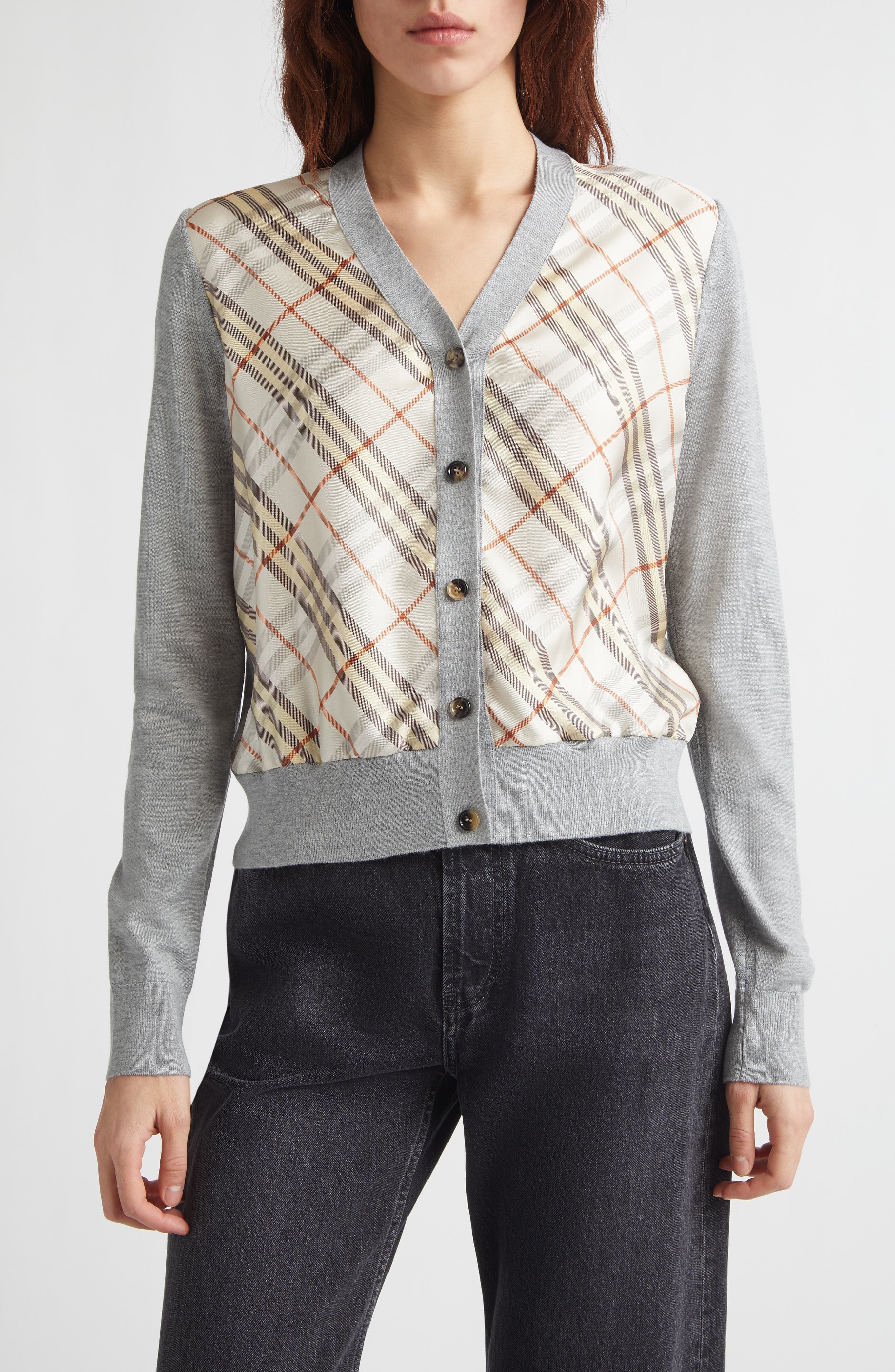 Sigourney Mixed Media Cardigan - image 1