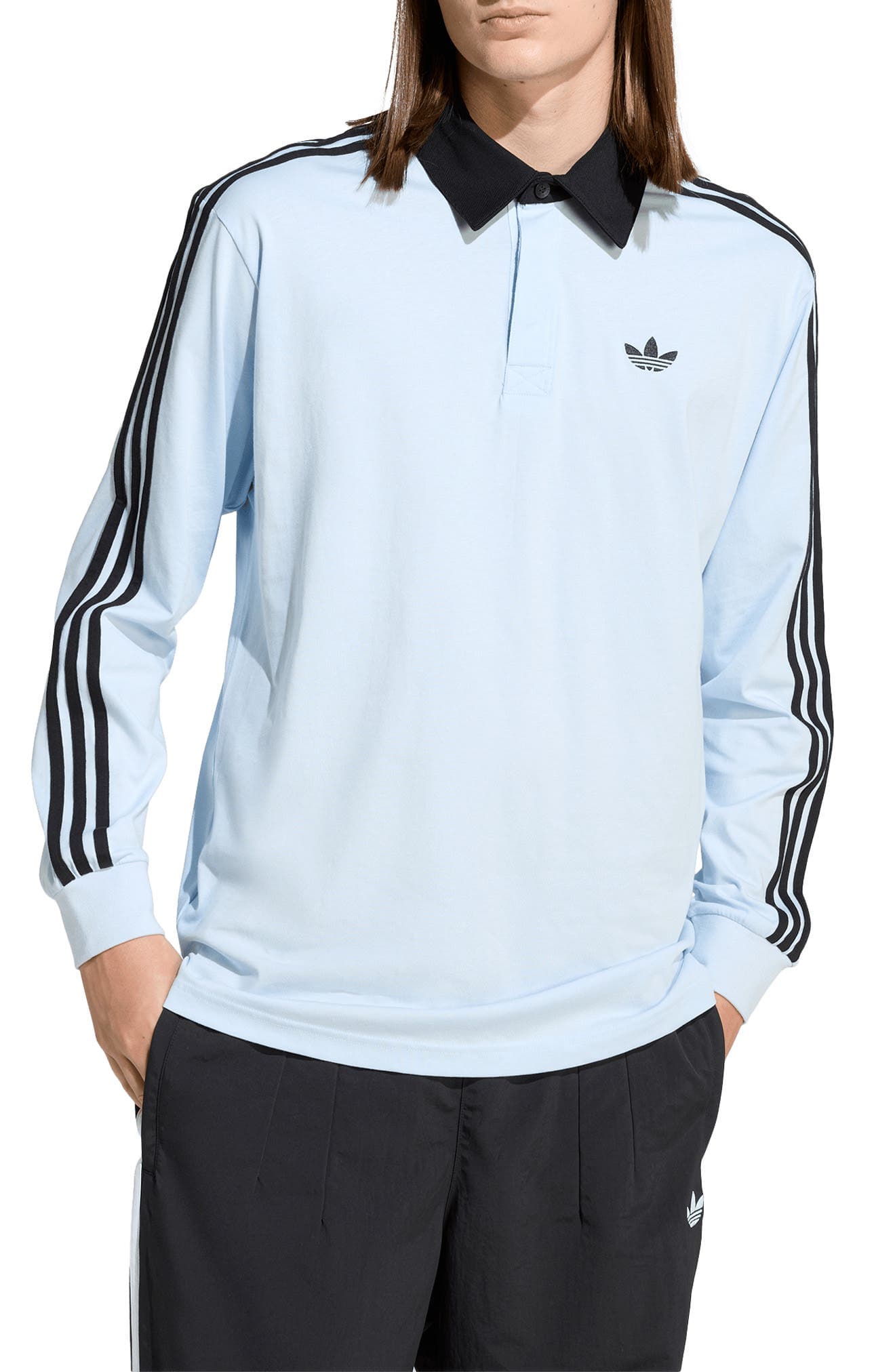 3-Stripes Long Sleeve Rugby Shirt - image 1