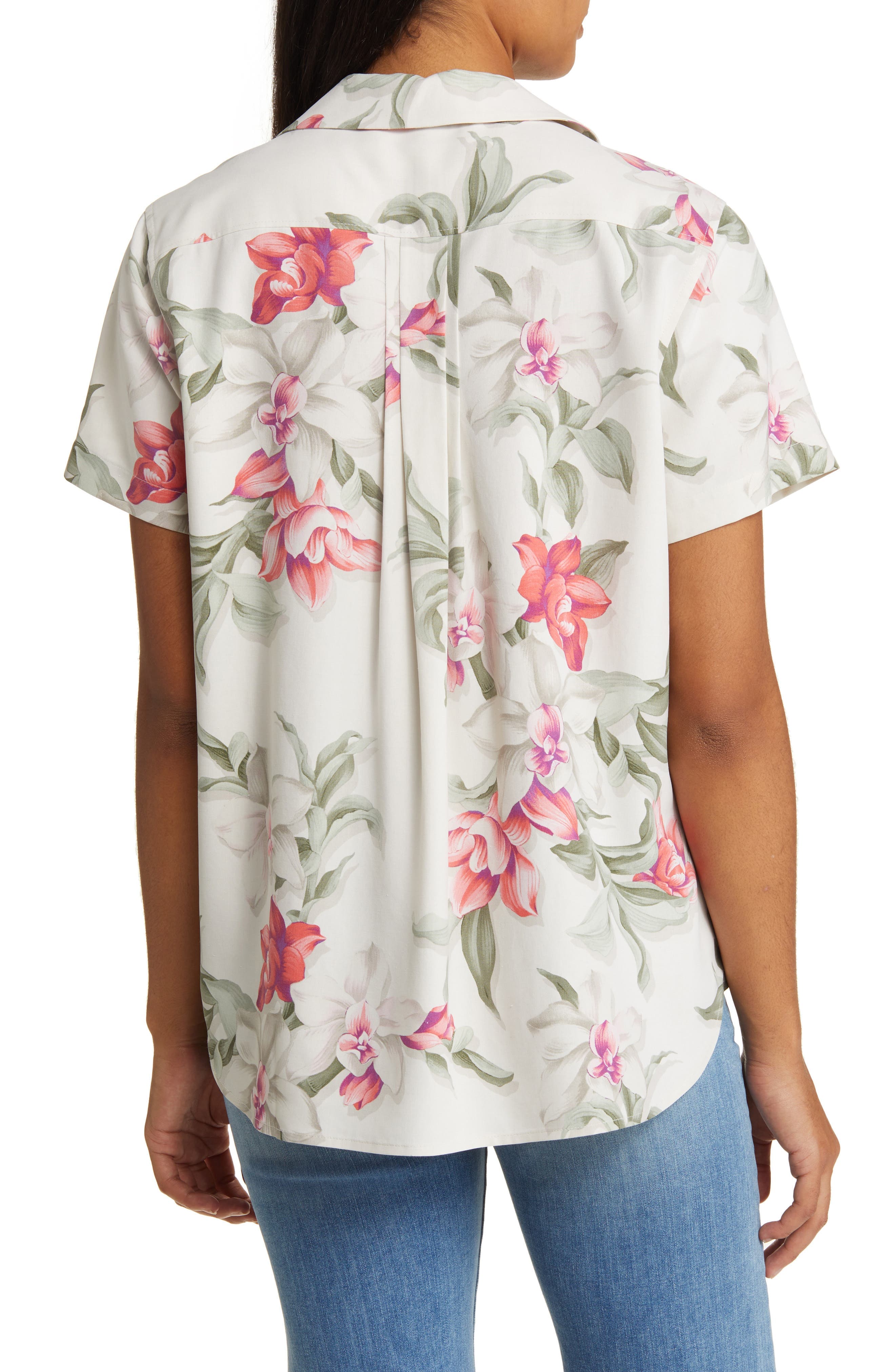 Beachway Blooms Talulla Floral Silk Button-Up Shirt - image 2