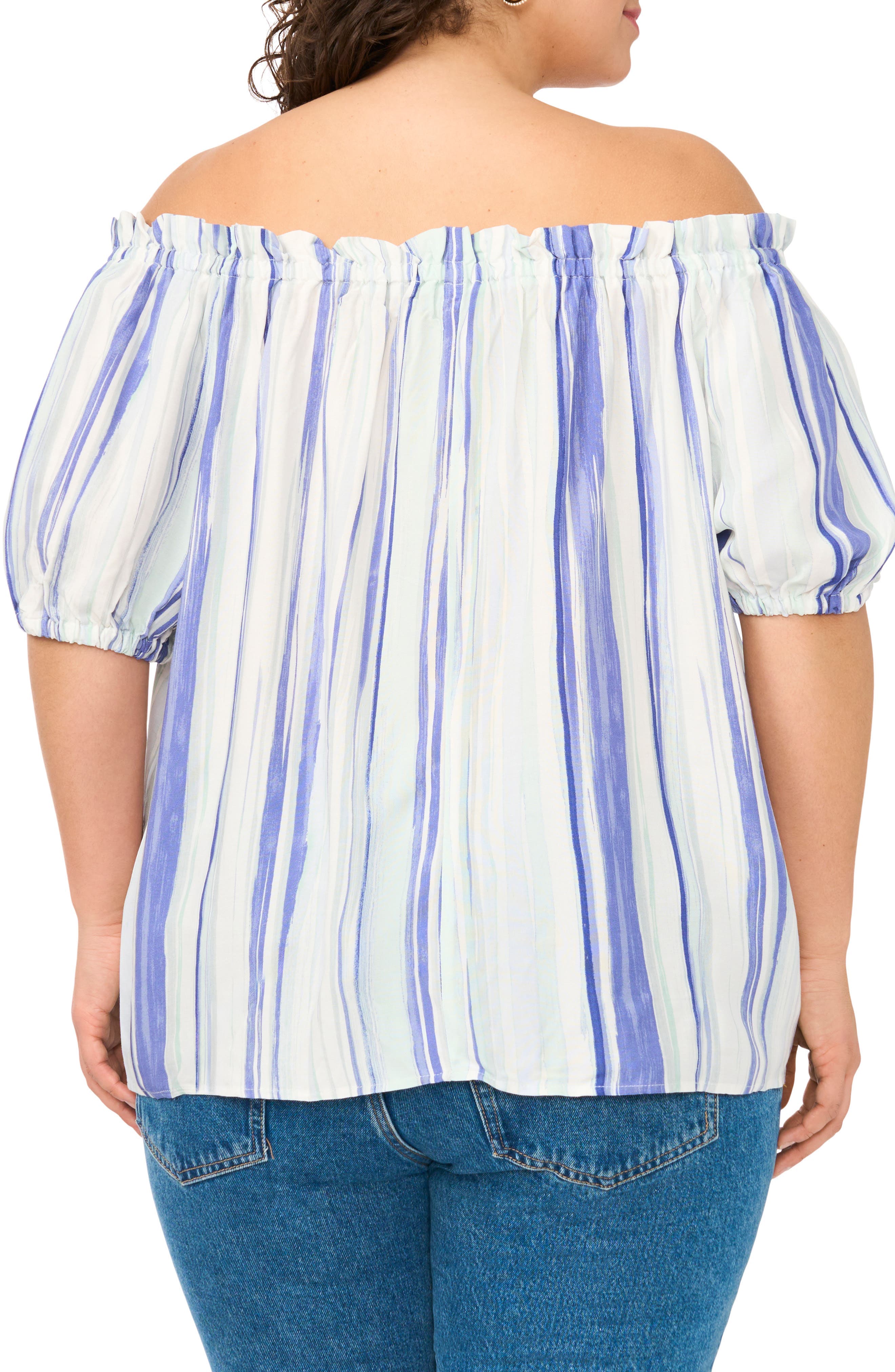 Stripe Off the Shoulder Top - image 2