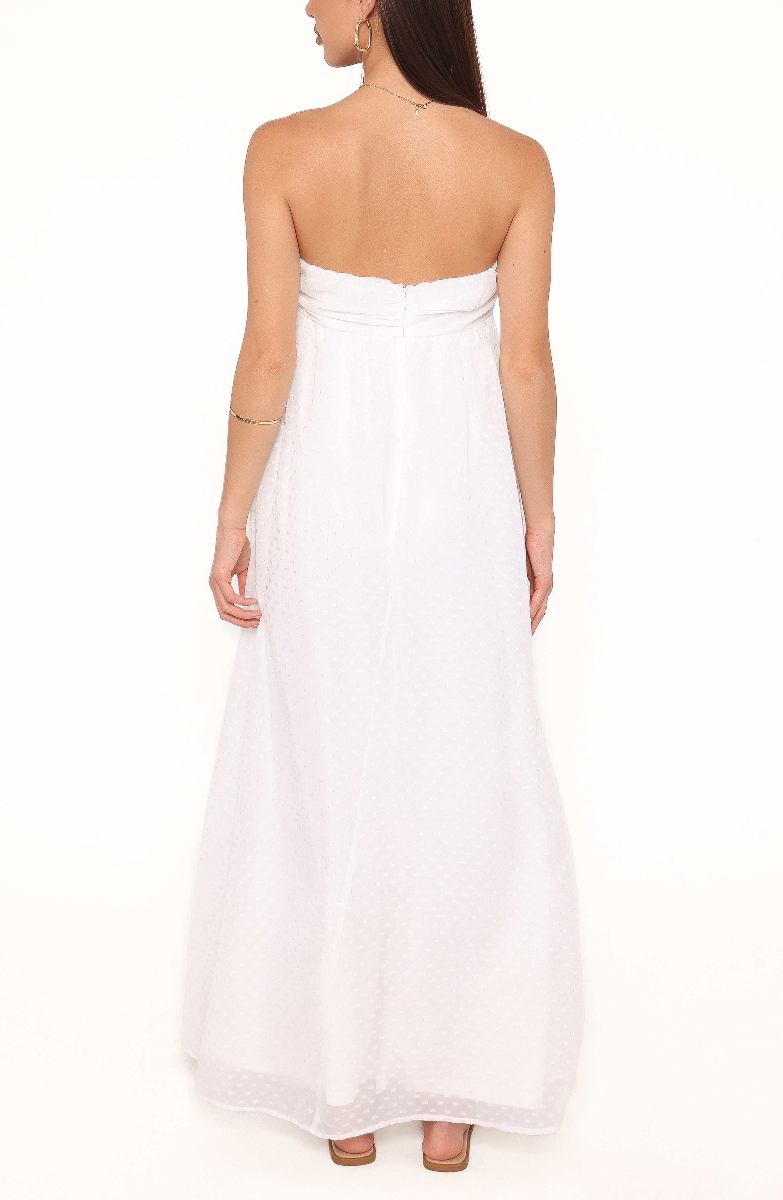Vee Clip Dot Strapless Maxi Dress - image 2