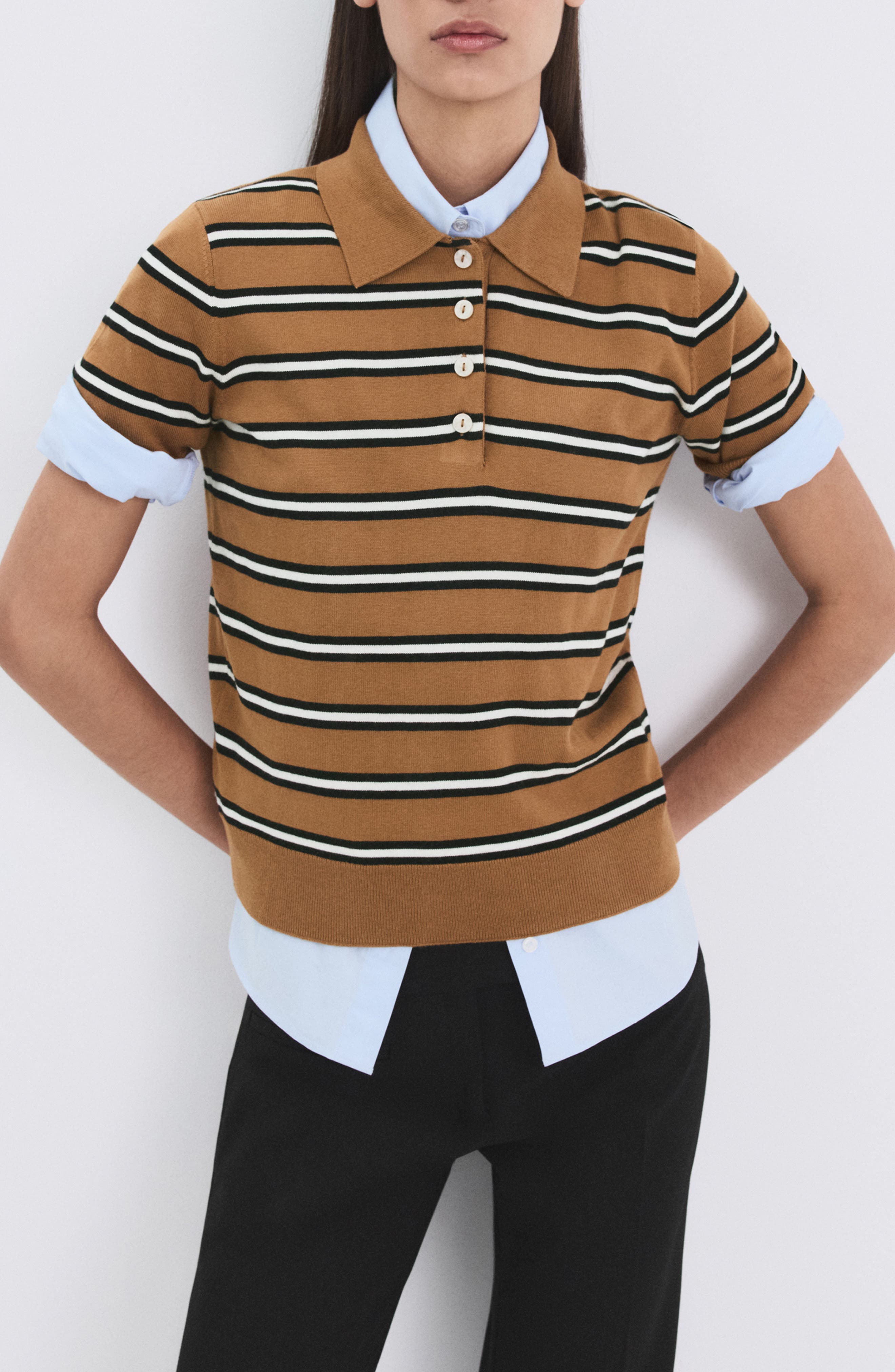 Stripe Polo Sweater - image 1