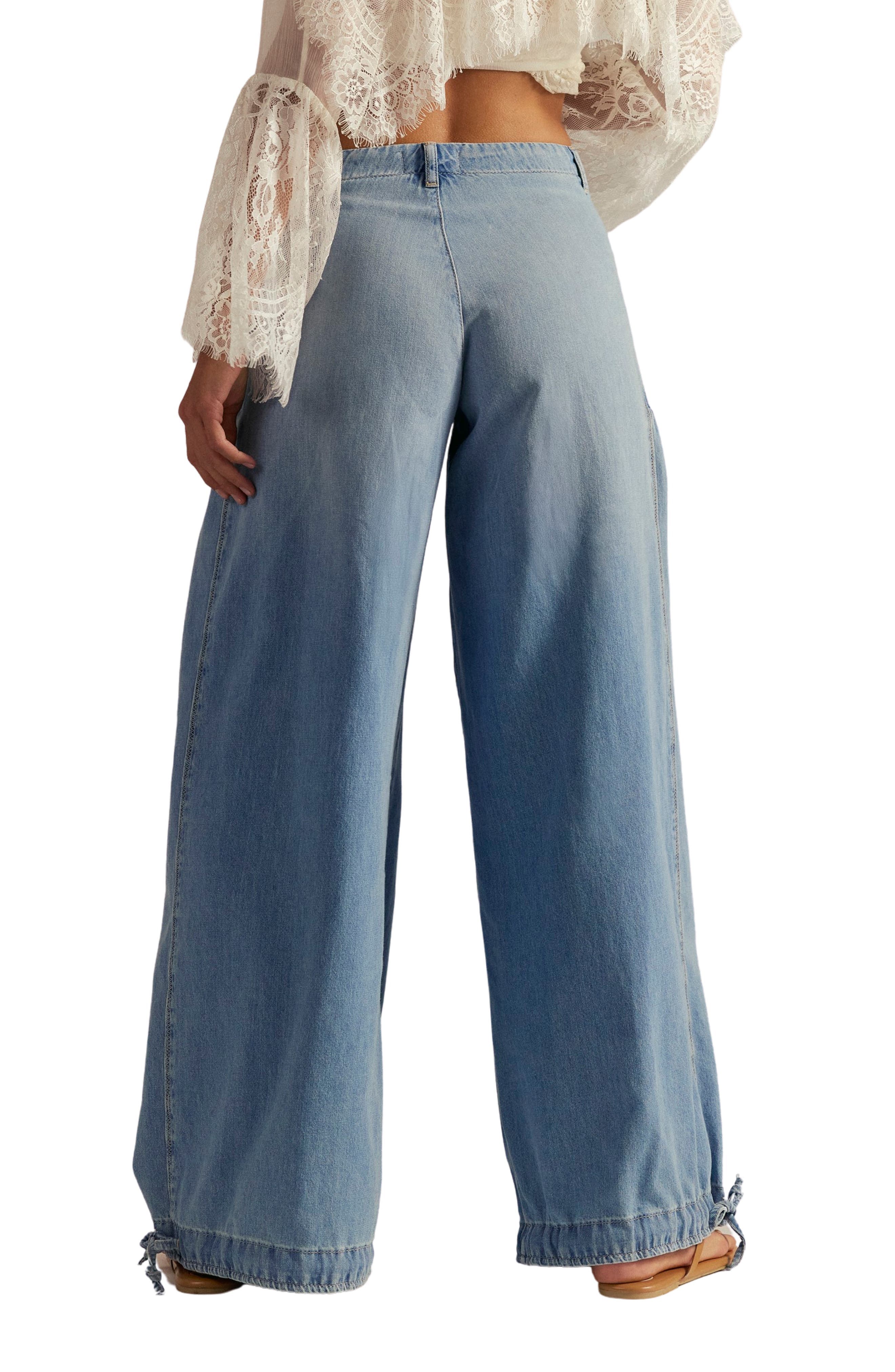 Lotus High Waist Tie Hem Barrel Leg Jeans - image 2