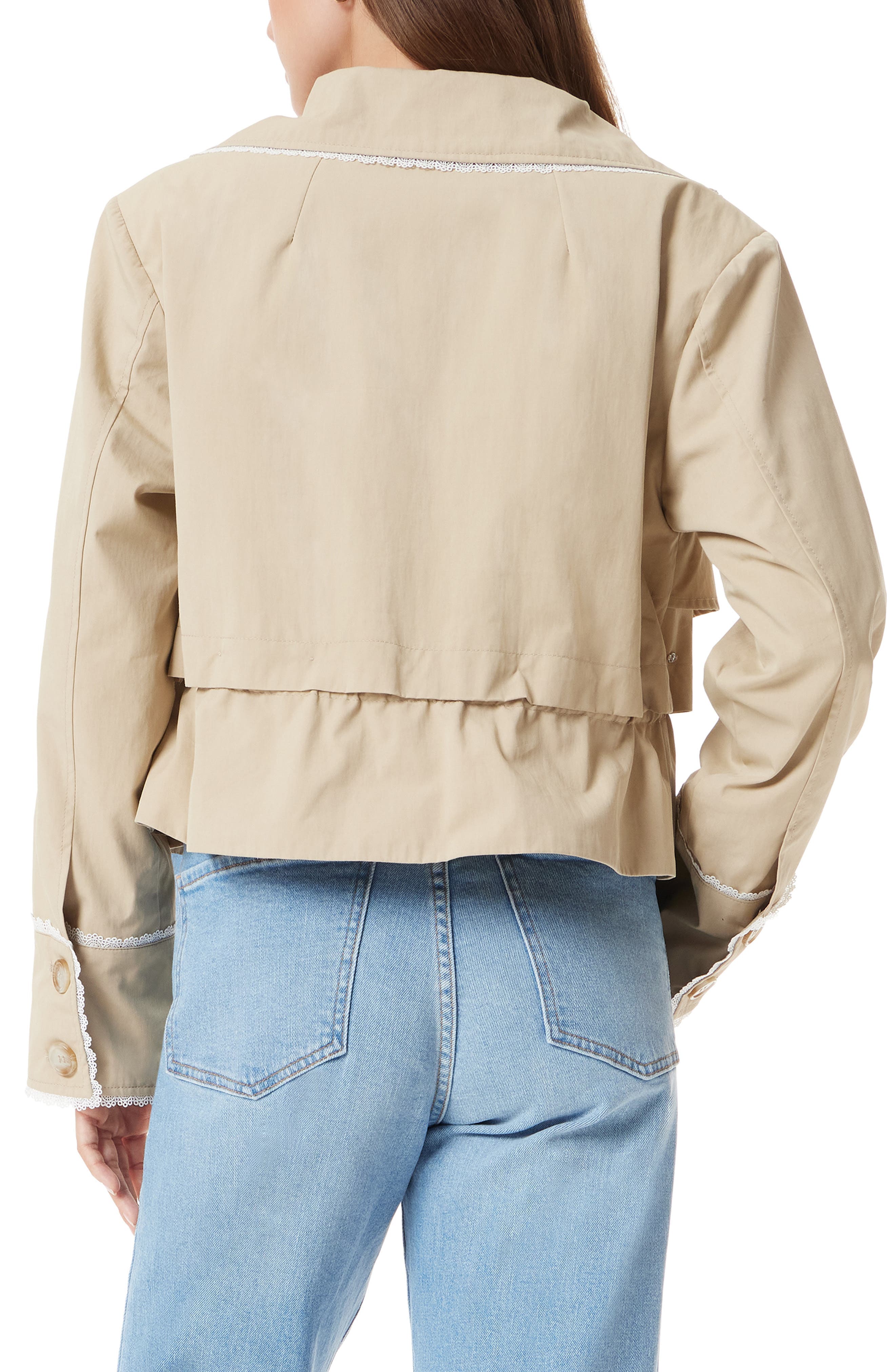Gina Convertible Cotton Blend Trench Jacket - image 2