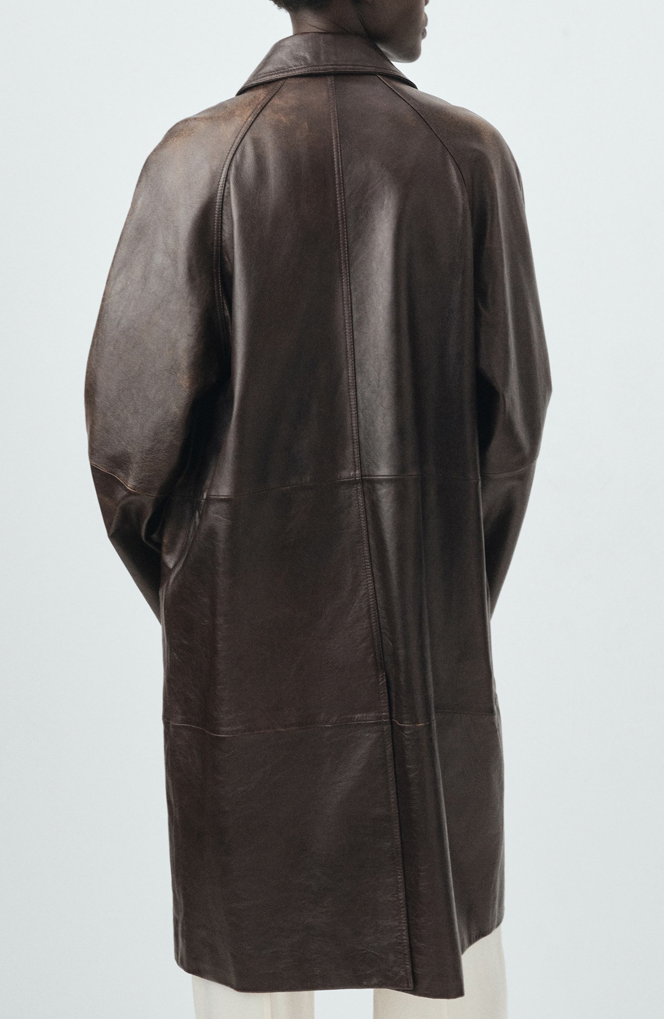 Selection Longline Leather Coat - image 2