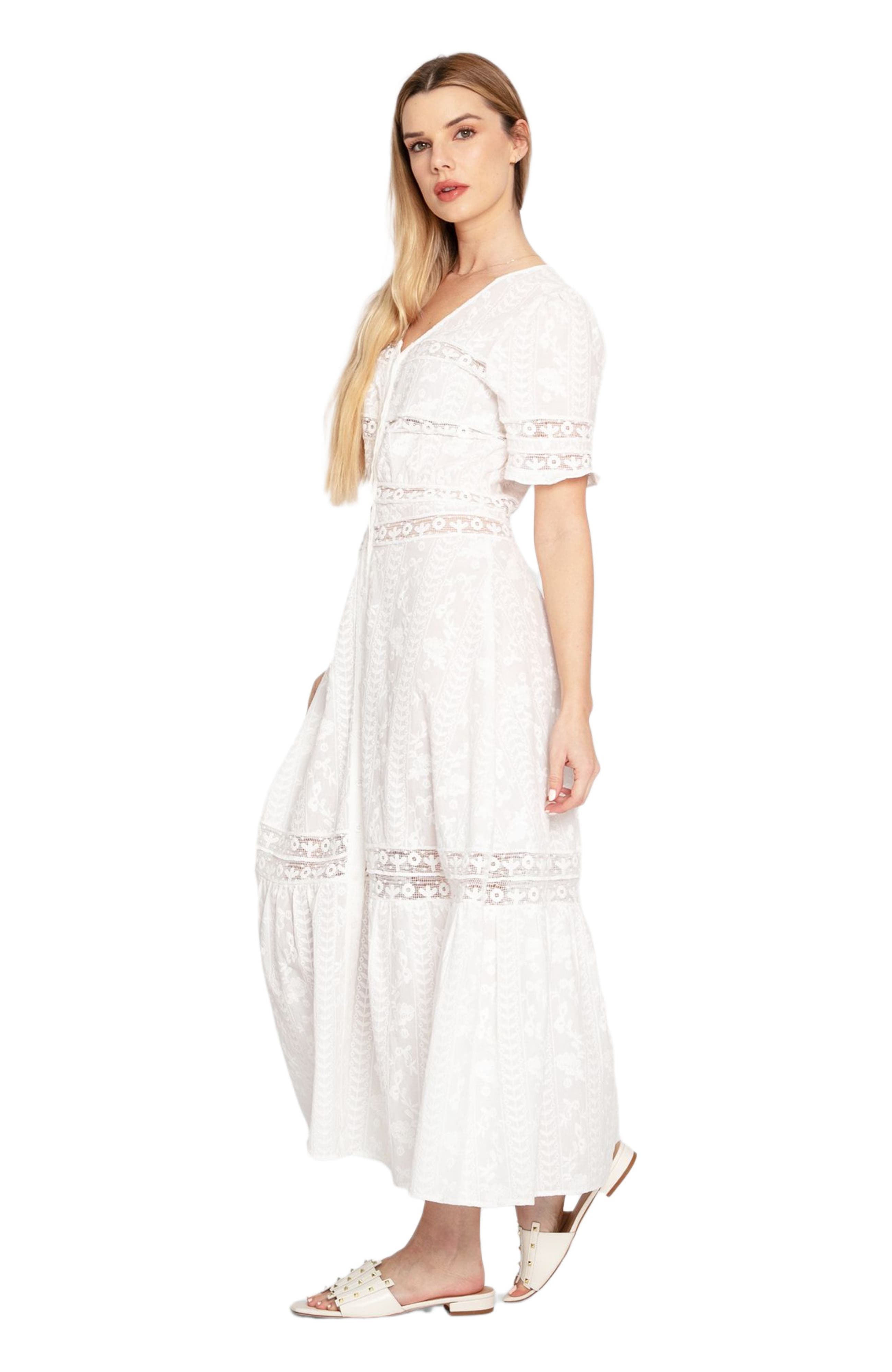 Summer Breeze Lace Midi Dress - image 2