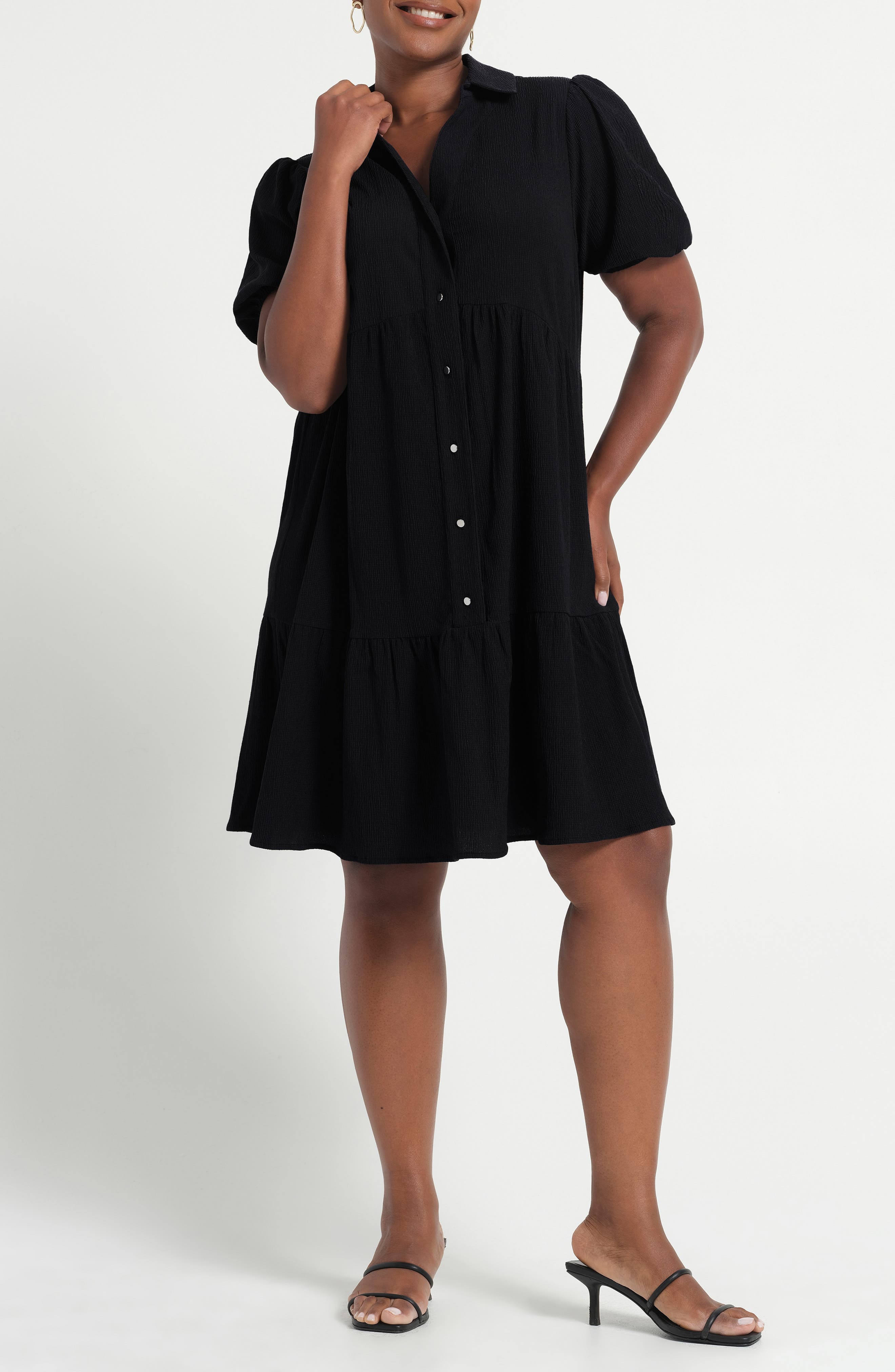 Abbigail Short Sleeve Tiered Dress - image 1
