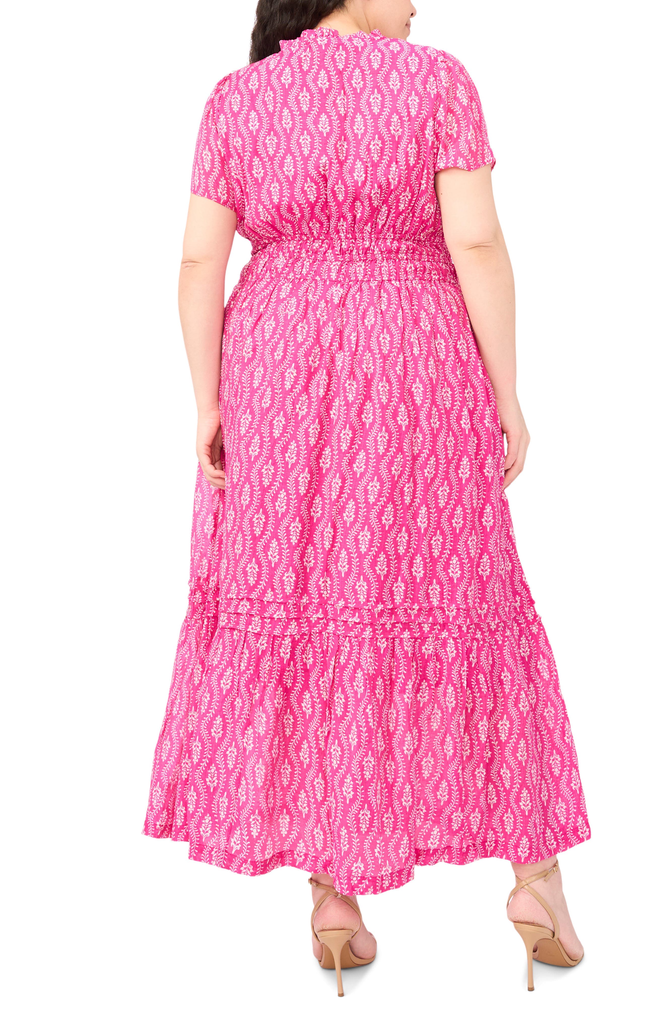 Print Smocked Waist Maxi Dress - image 4