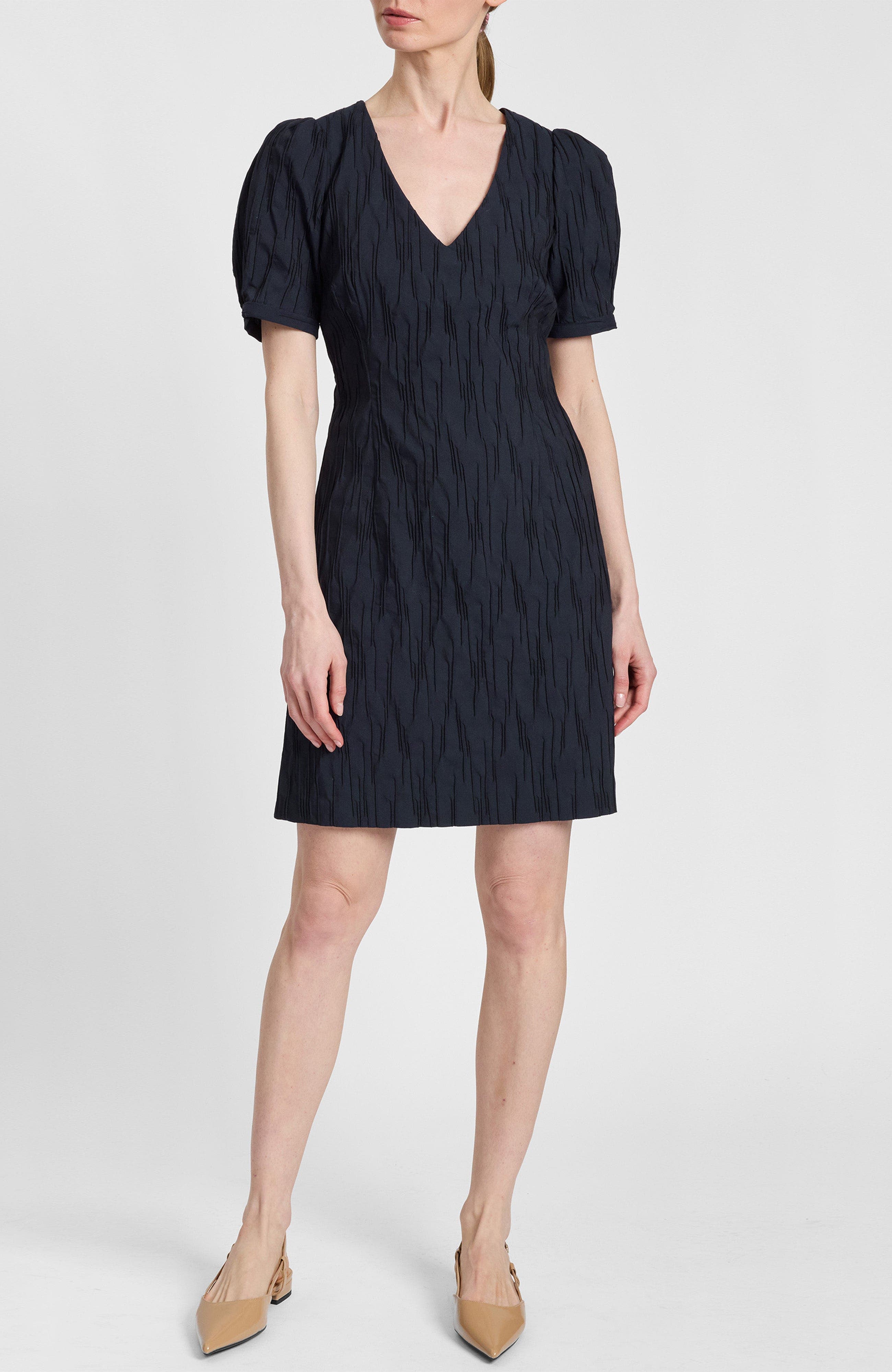 Bianca Shift Dress in Abstract Jacquard - image 1