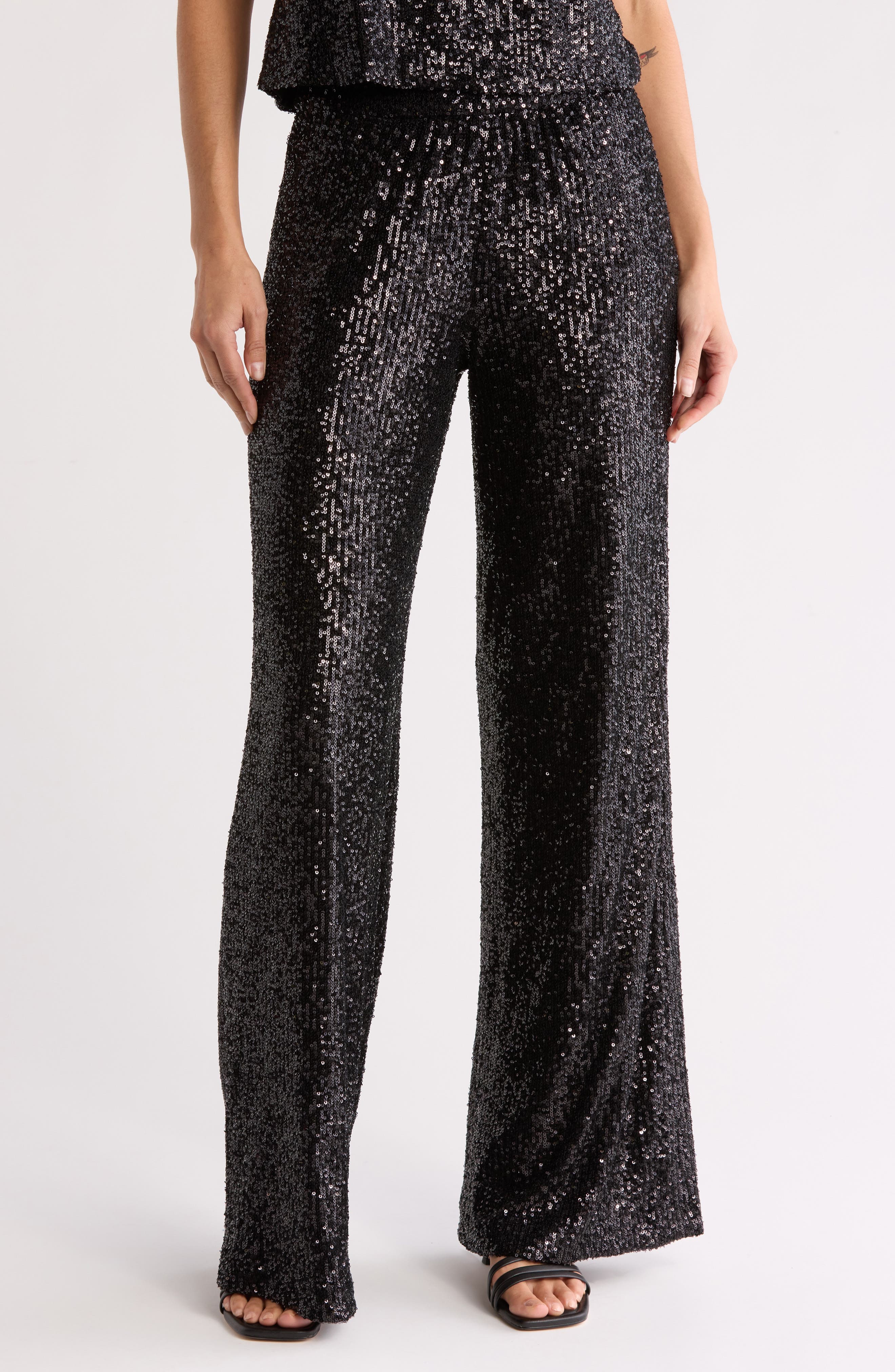 Lavenia Wide Leg Sequin Pants - image 1