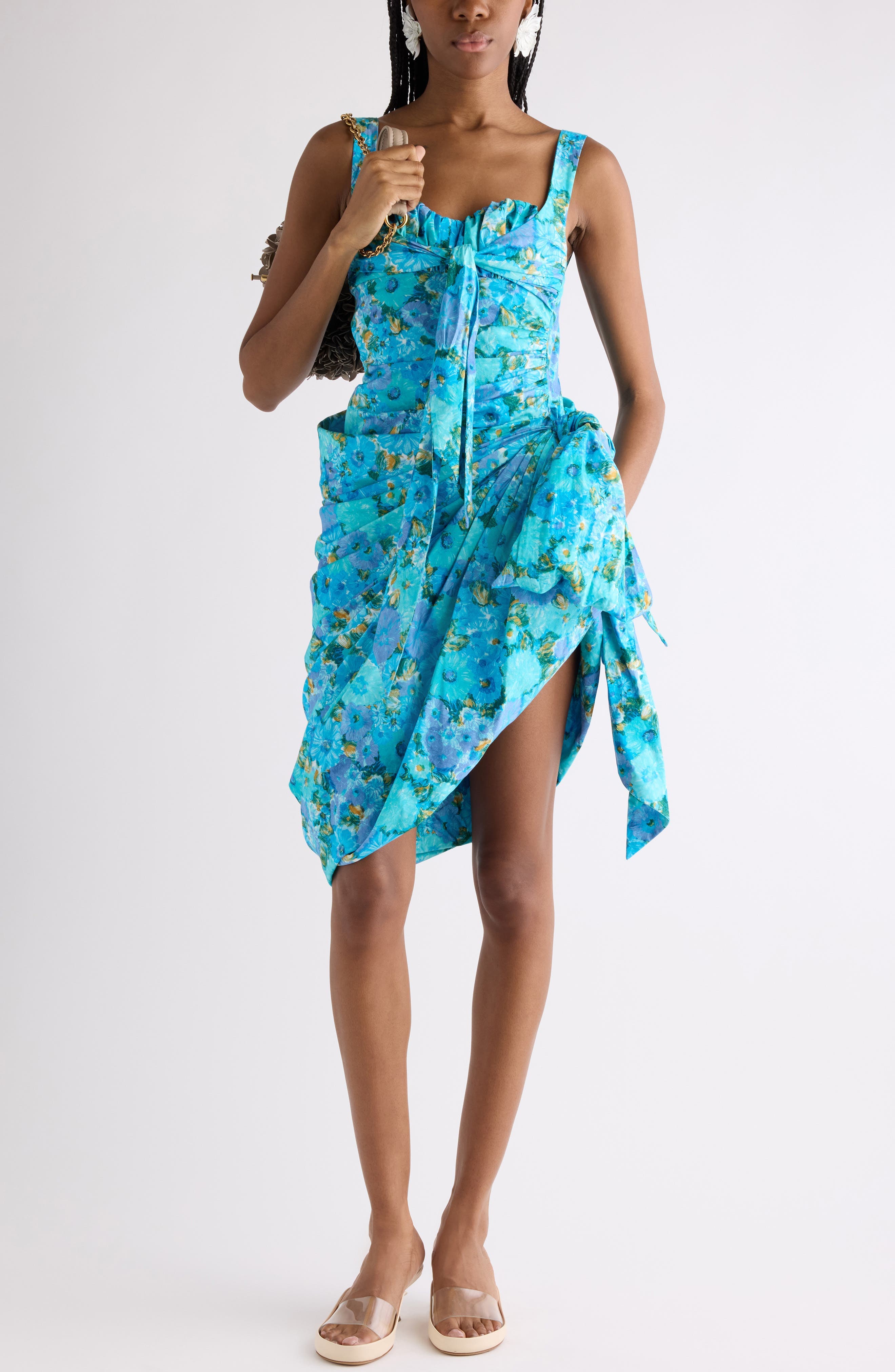 Daisies Print Organic Cotton Poplin Dress - image 1