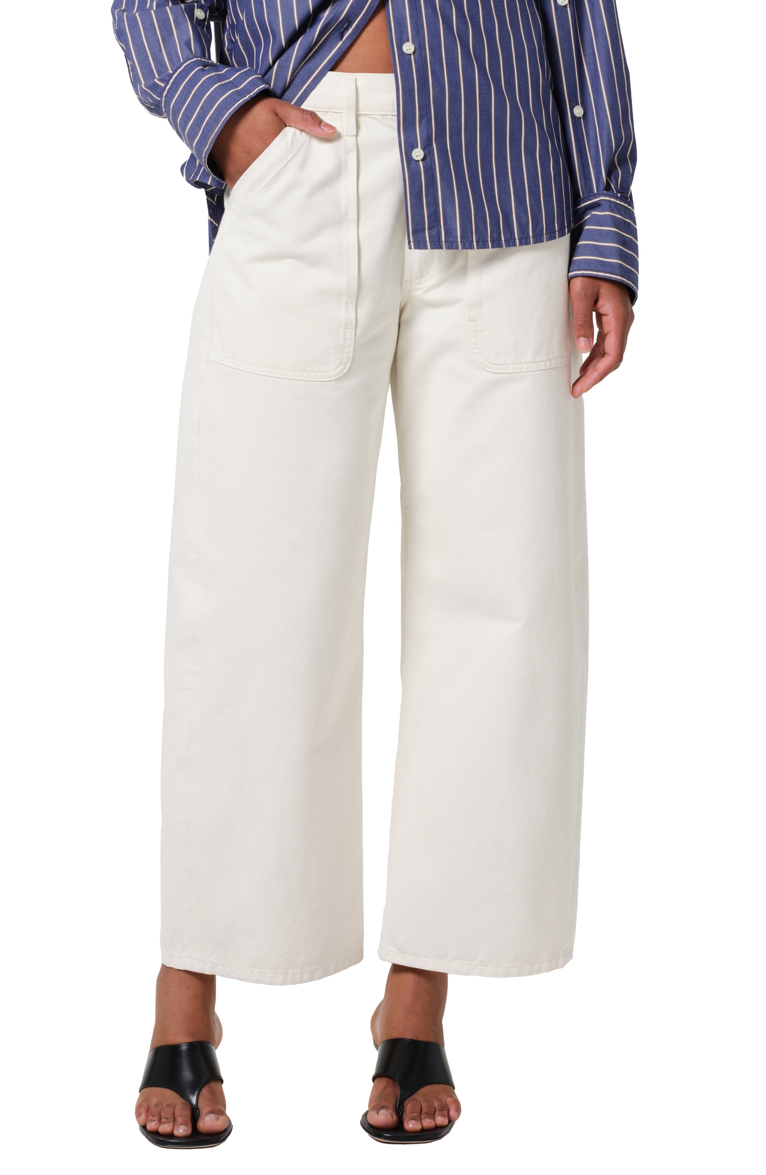 Ayla Wide Leg Utility Twill Pants - image 1