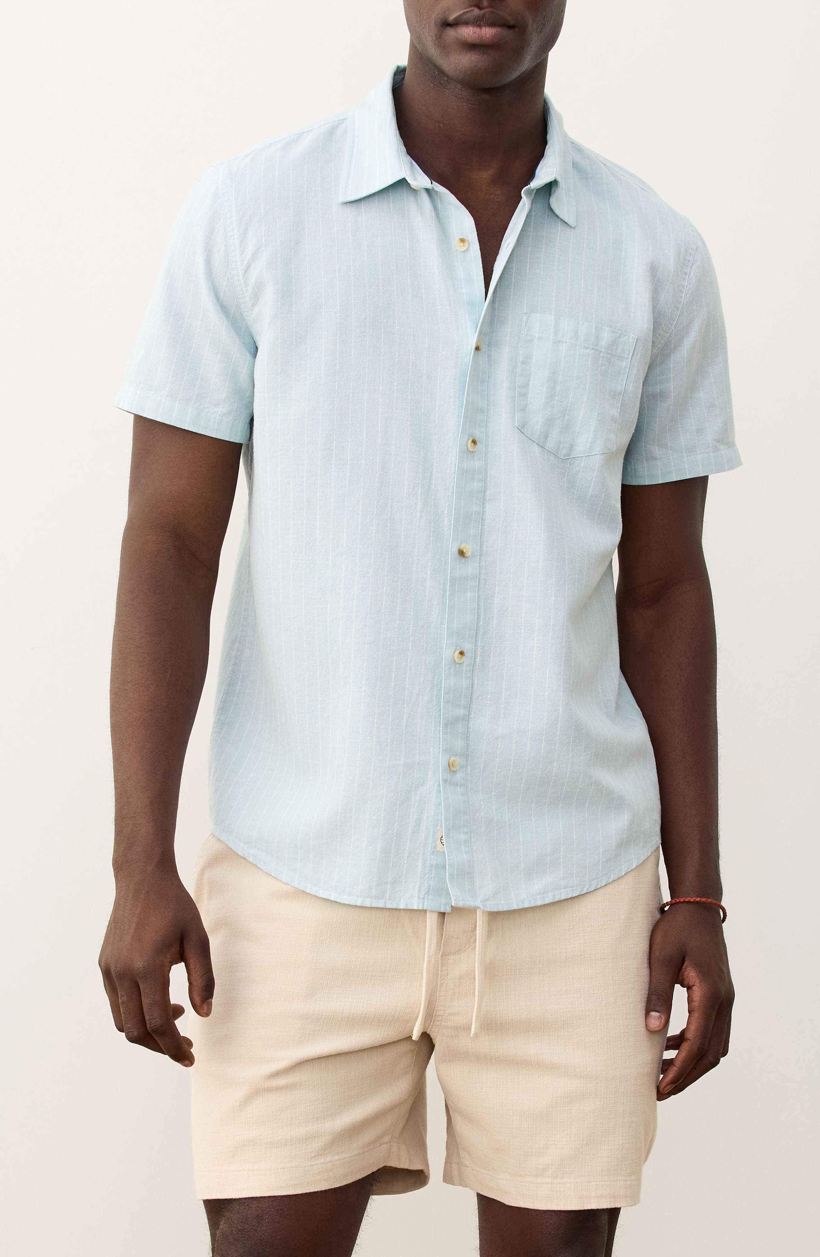 Better-than-Linen Short Sleeve Hemp Blend Button-Up Shirt - image 1