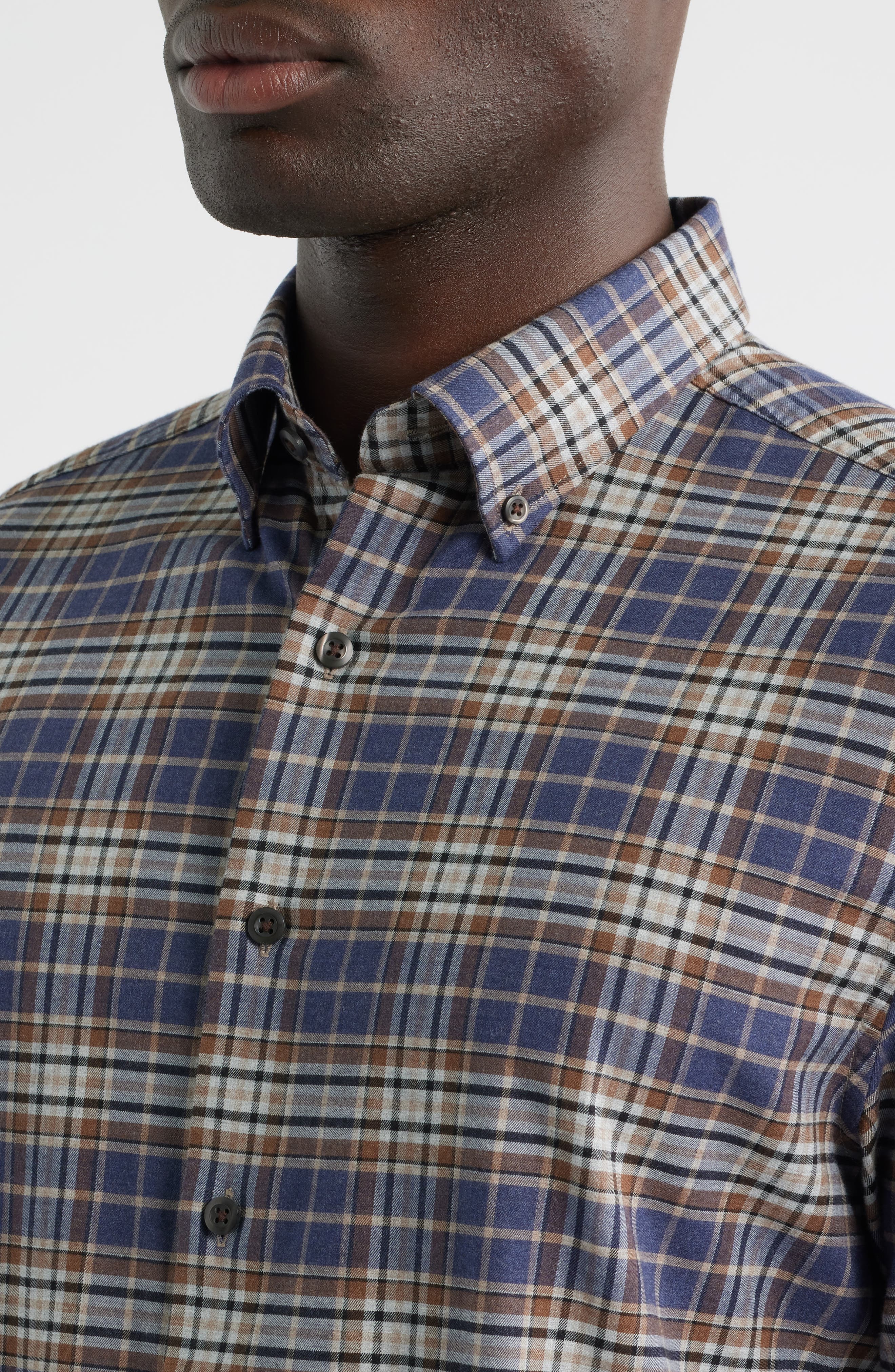 Kamper Plaid Cotton Blend Button-Down Shirt - image 2