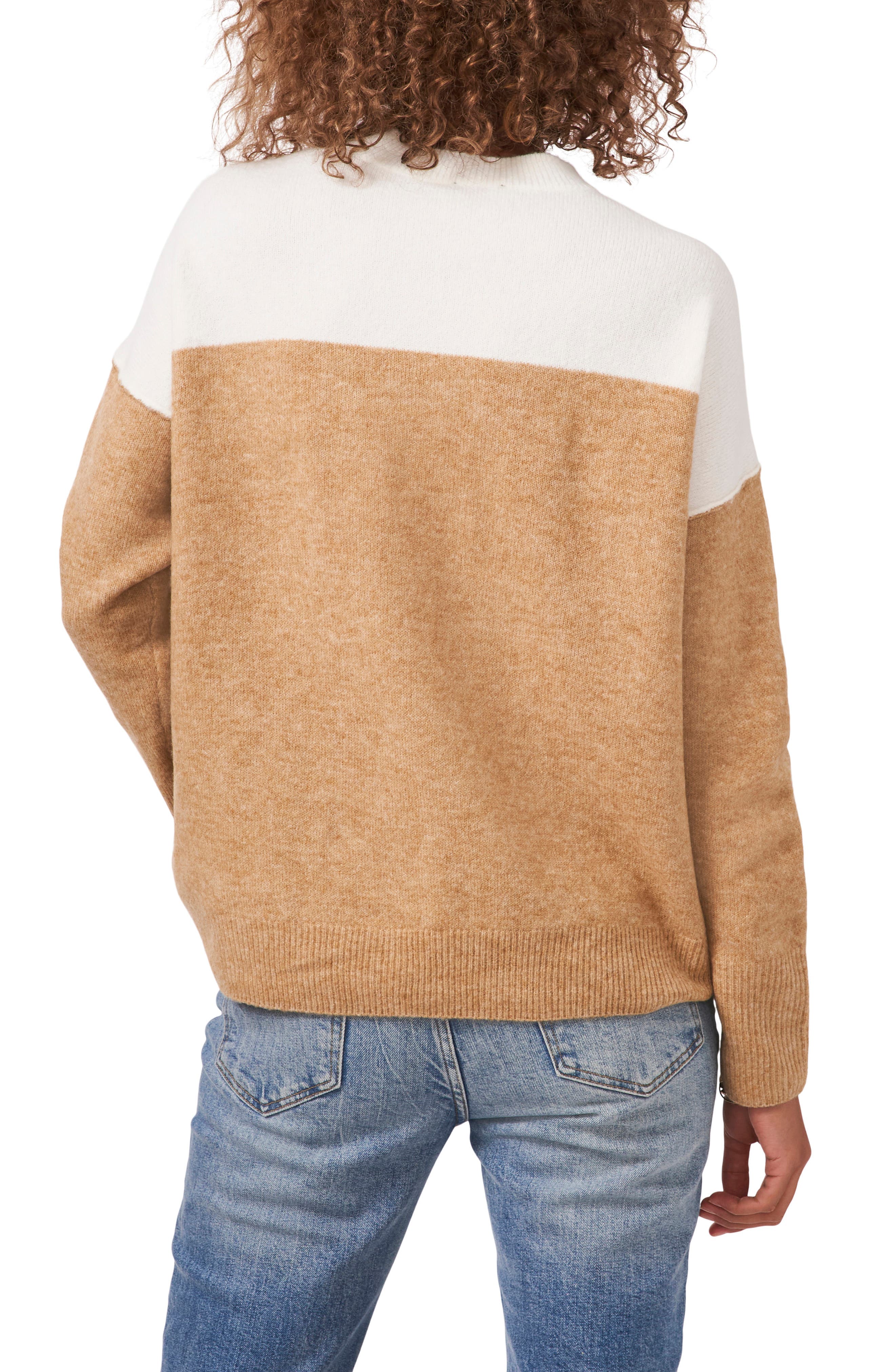 Extended Shoulder Colorblock Sweater - image 4