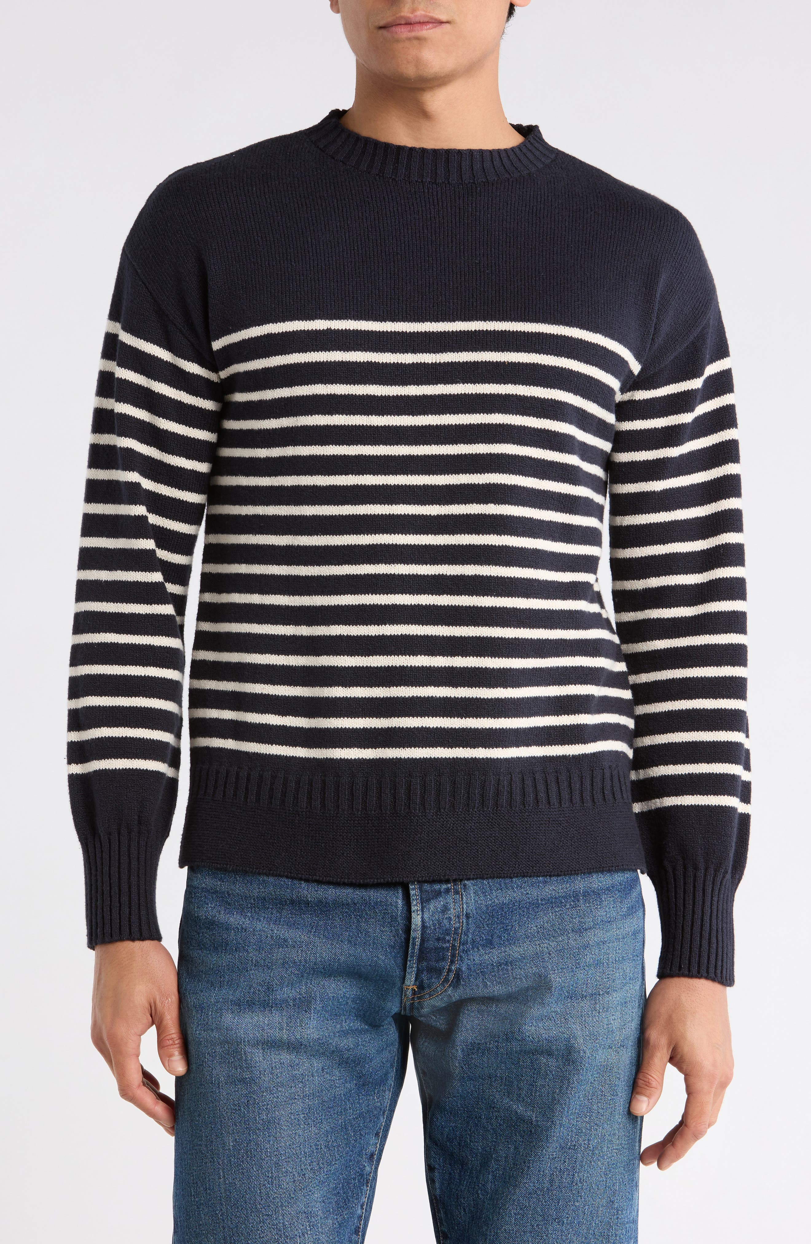 Seafarer Stripe Cotton Sweater - image 1