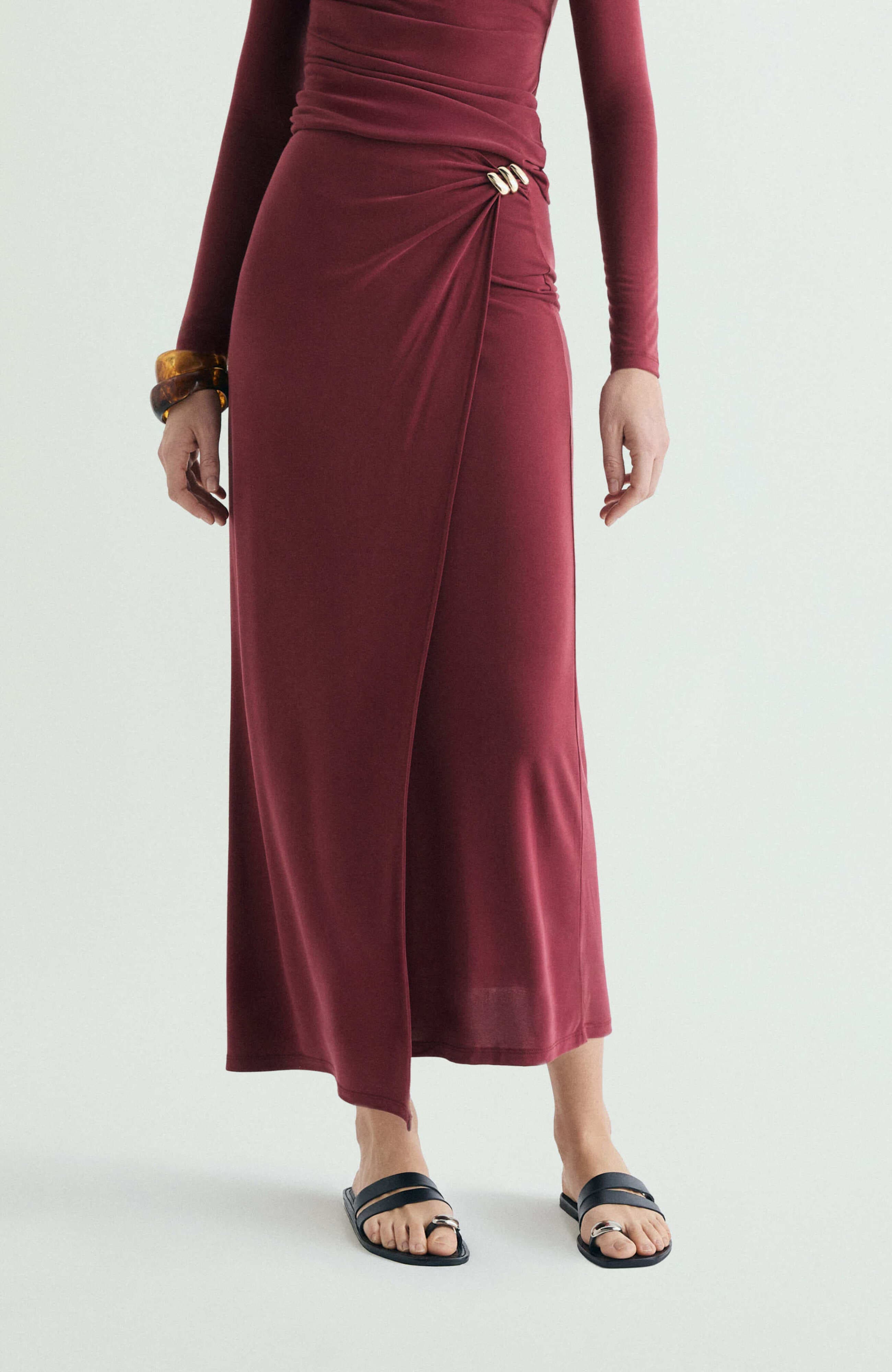 Cupro Brooch Skirt - image 1