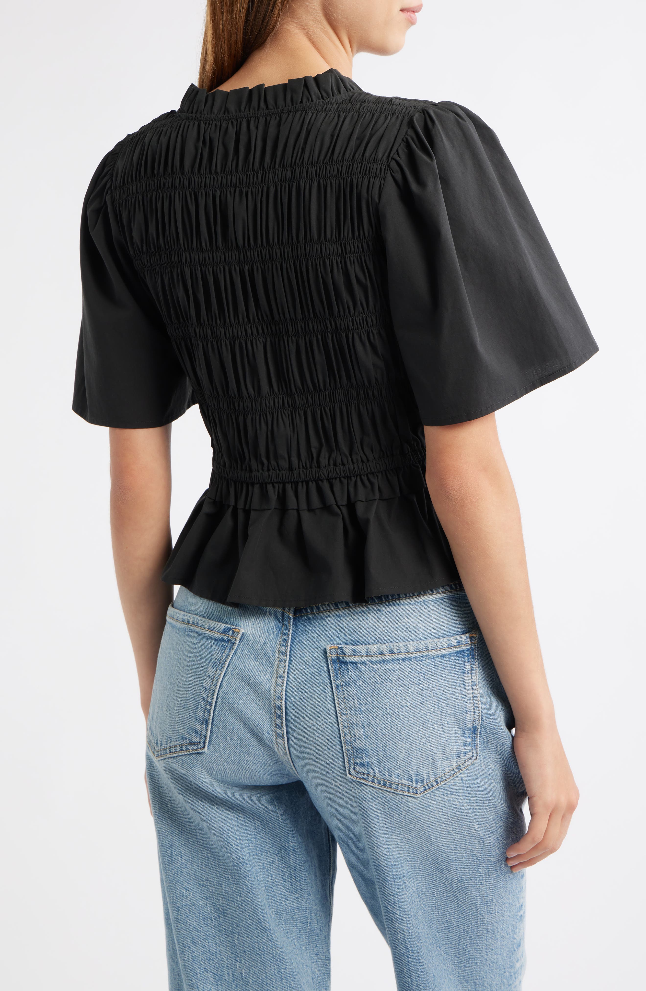 Portia Shirred Cotton Top - image 2