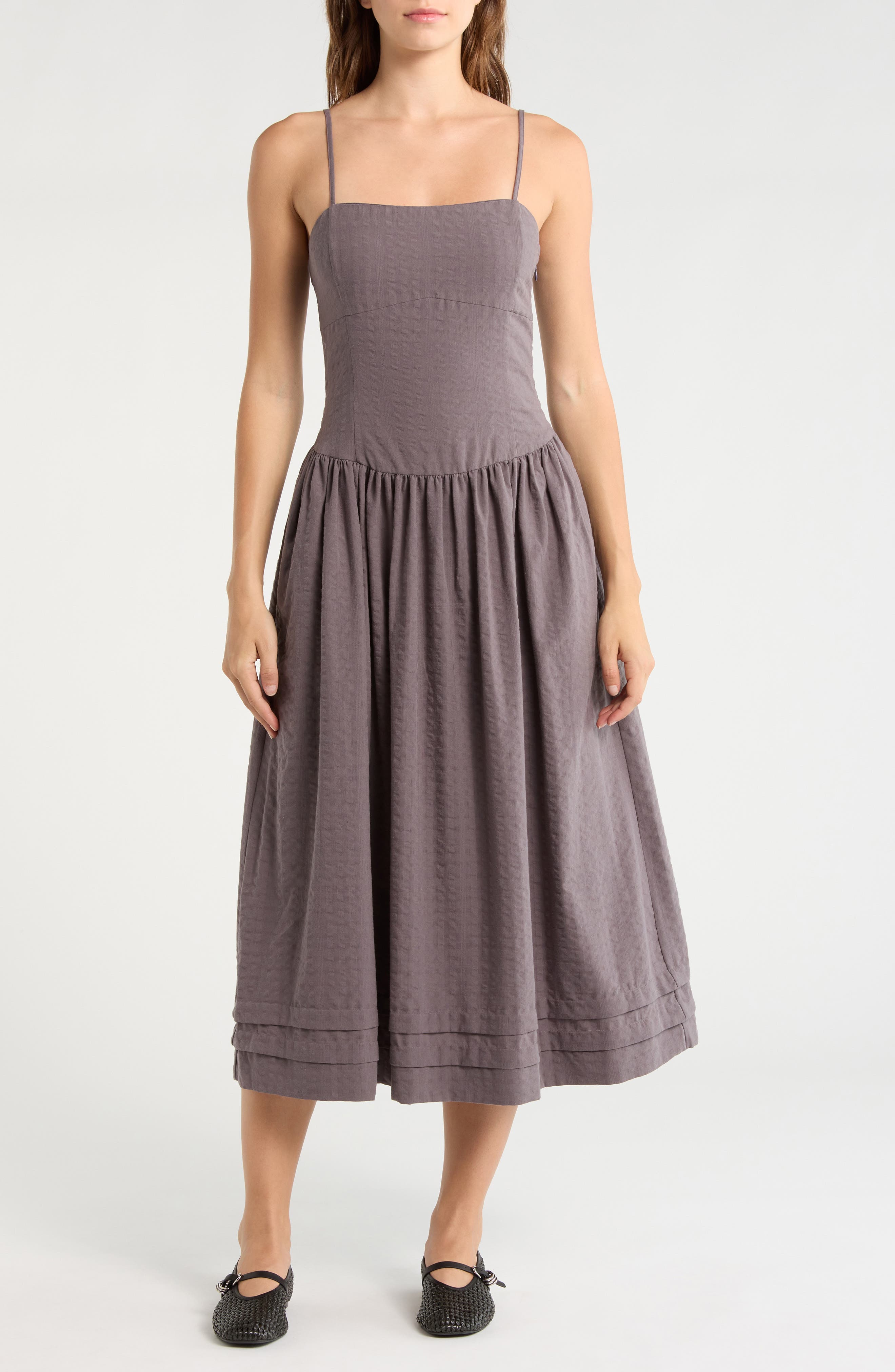 Pricilla Cotton Seersucker Sundress - image 1