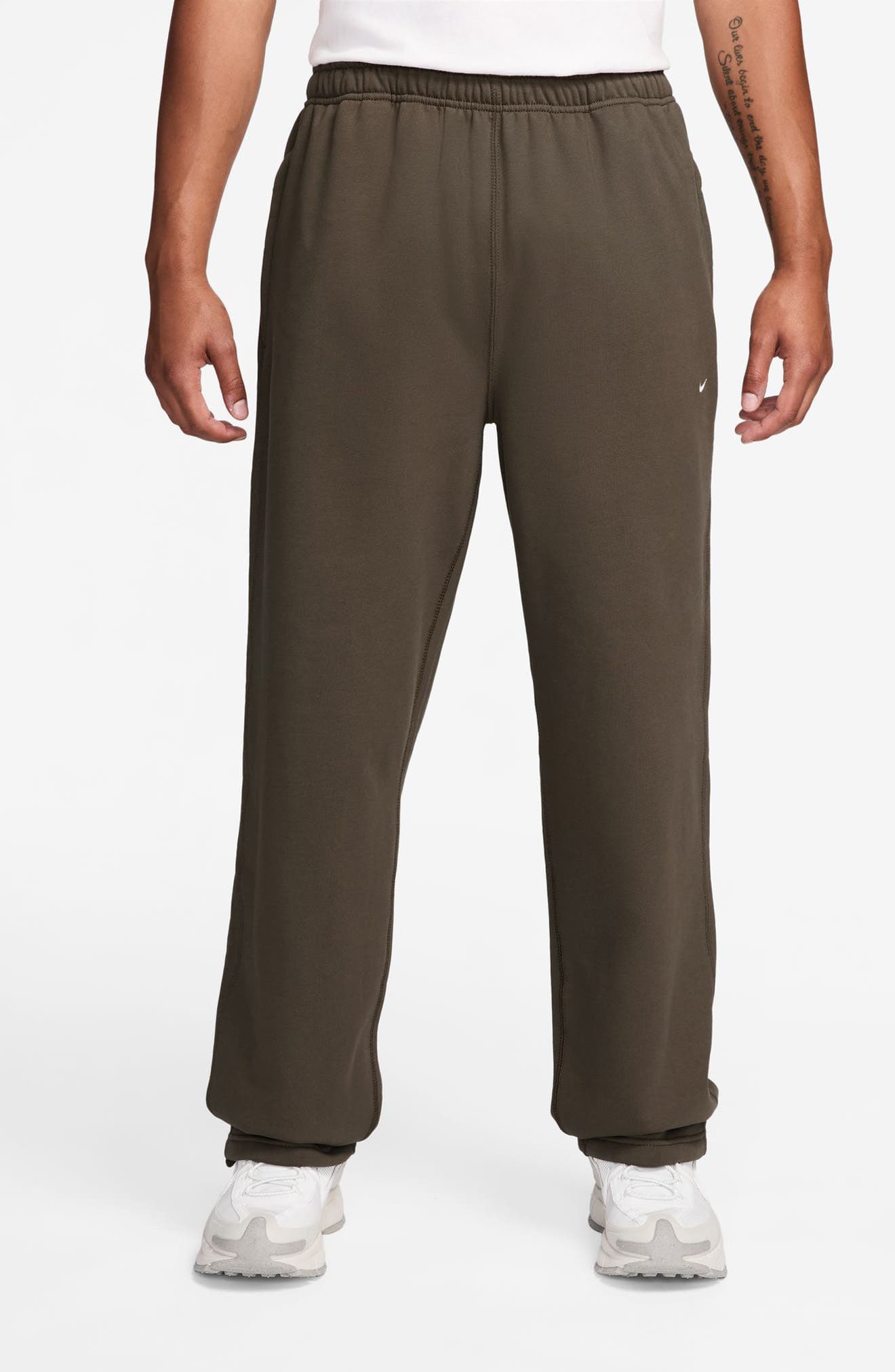 Solo Swoosh Open Hem Fleece Sweatpants - image 5