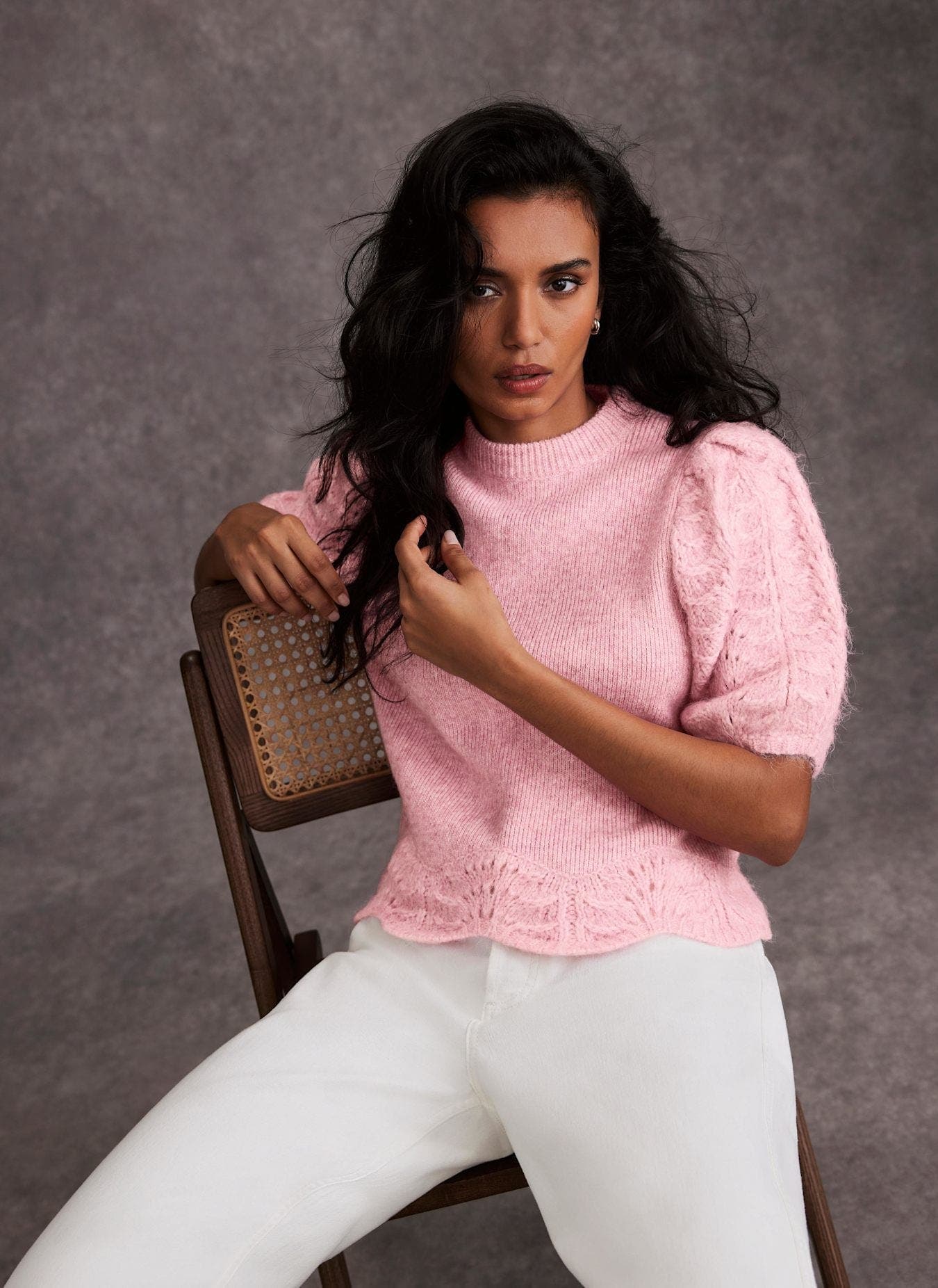 Stitch Sleeve Knit Top - image 2