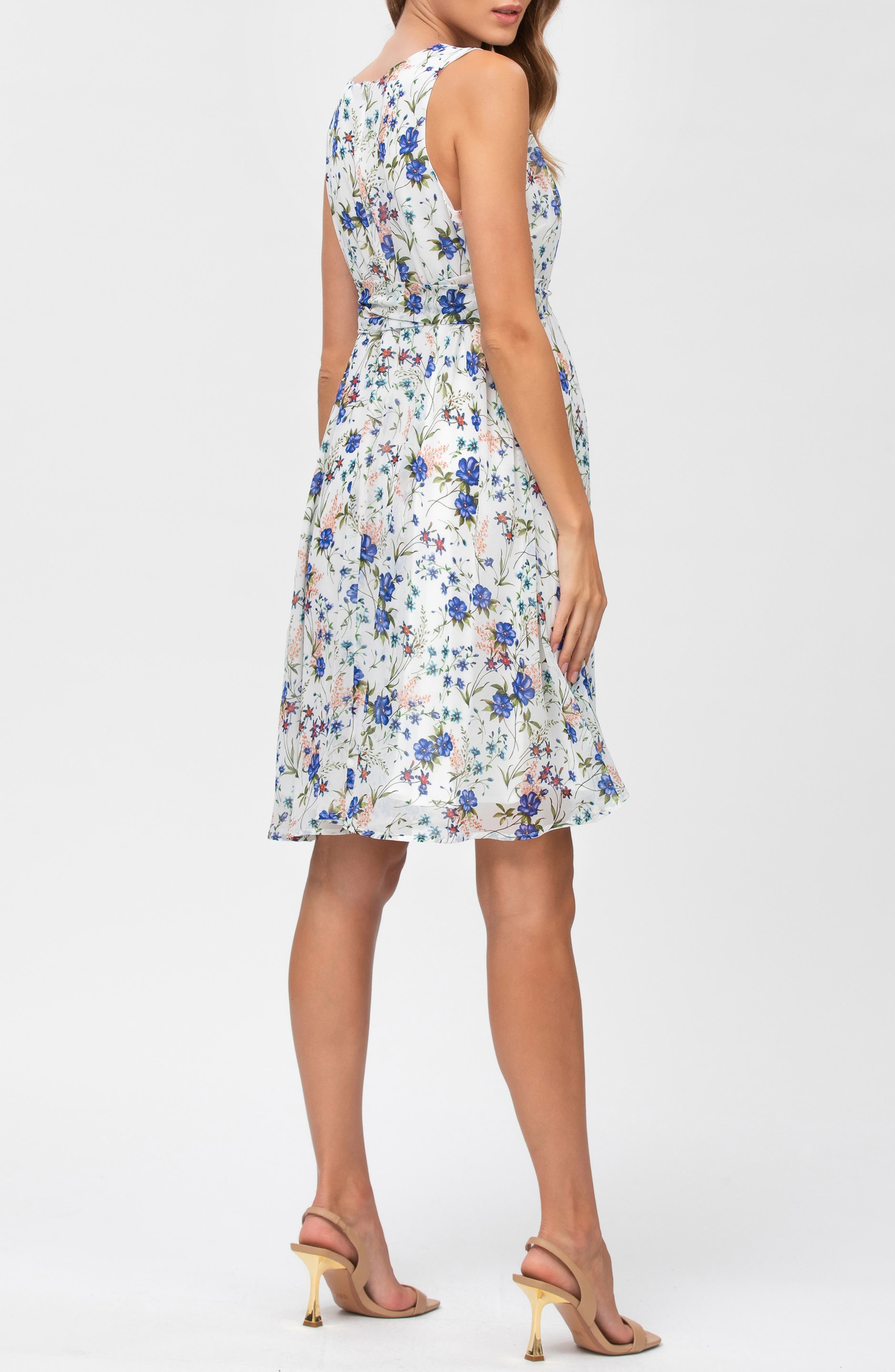 Tie Waist Chiffon A-Line Maternity Dress - image 2