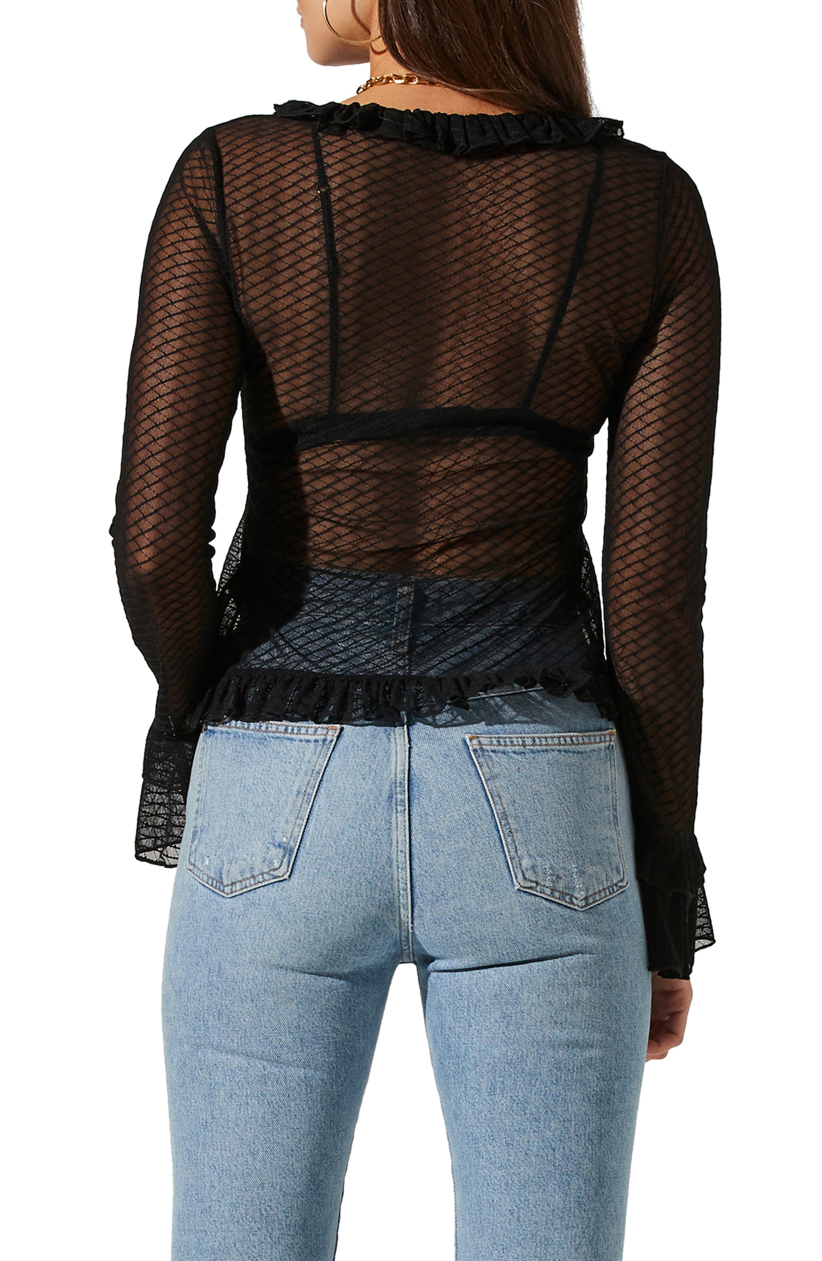 Lace Front Tie Bed Jacket - image 2