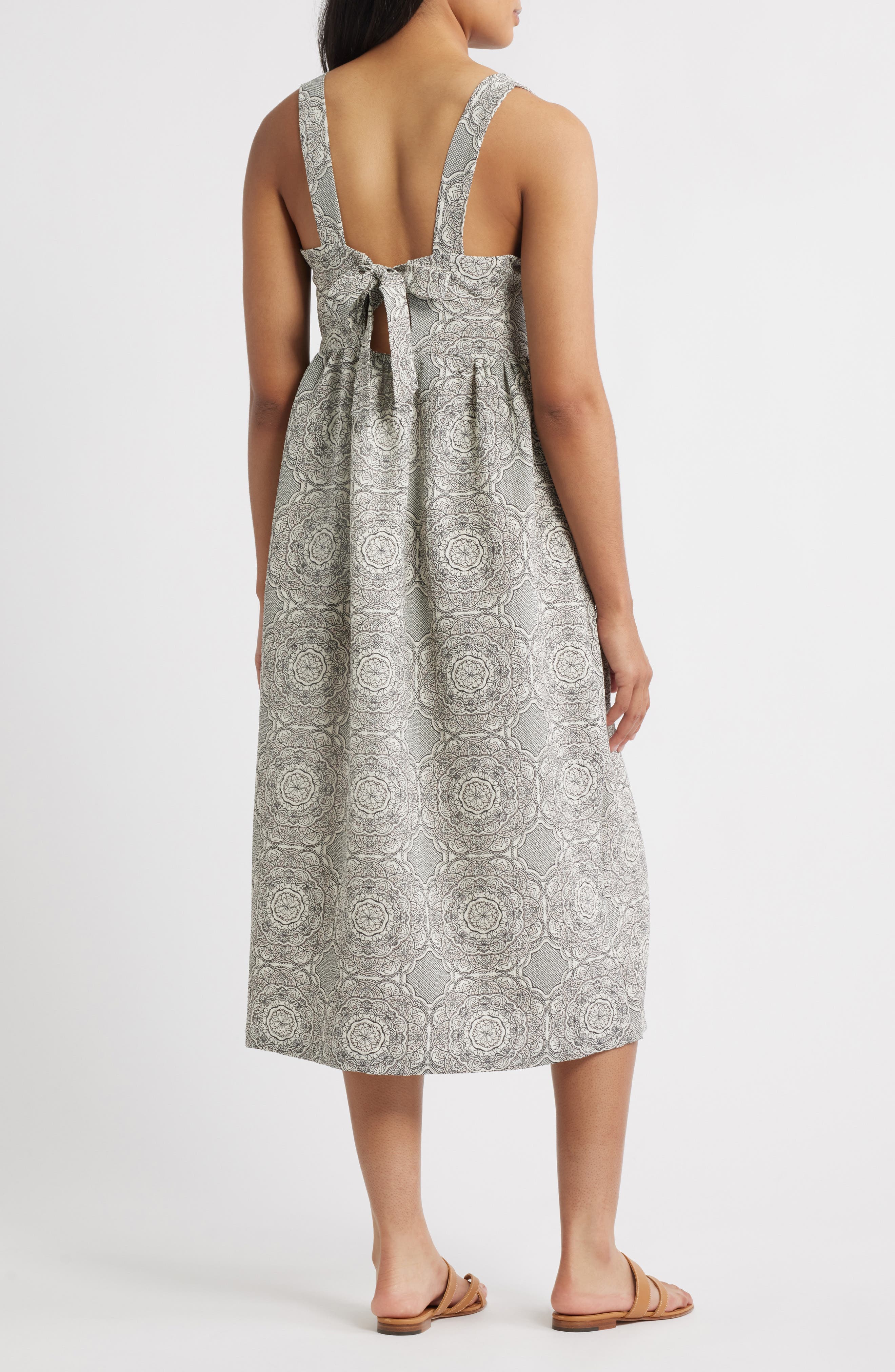 Tie Back Sleeveless Midi Dress - image 2