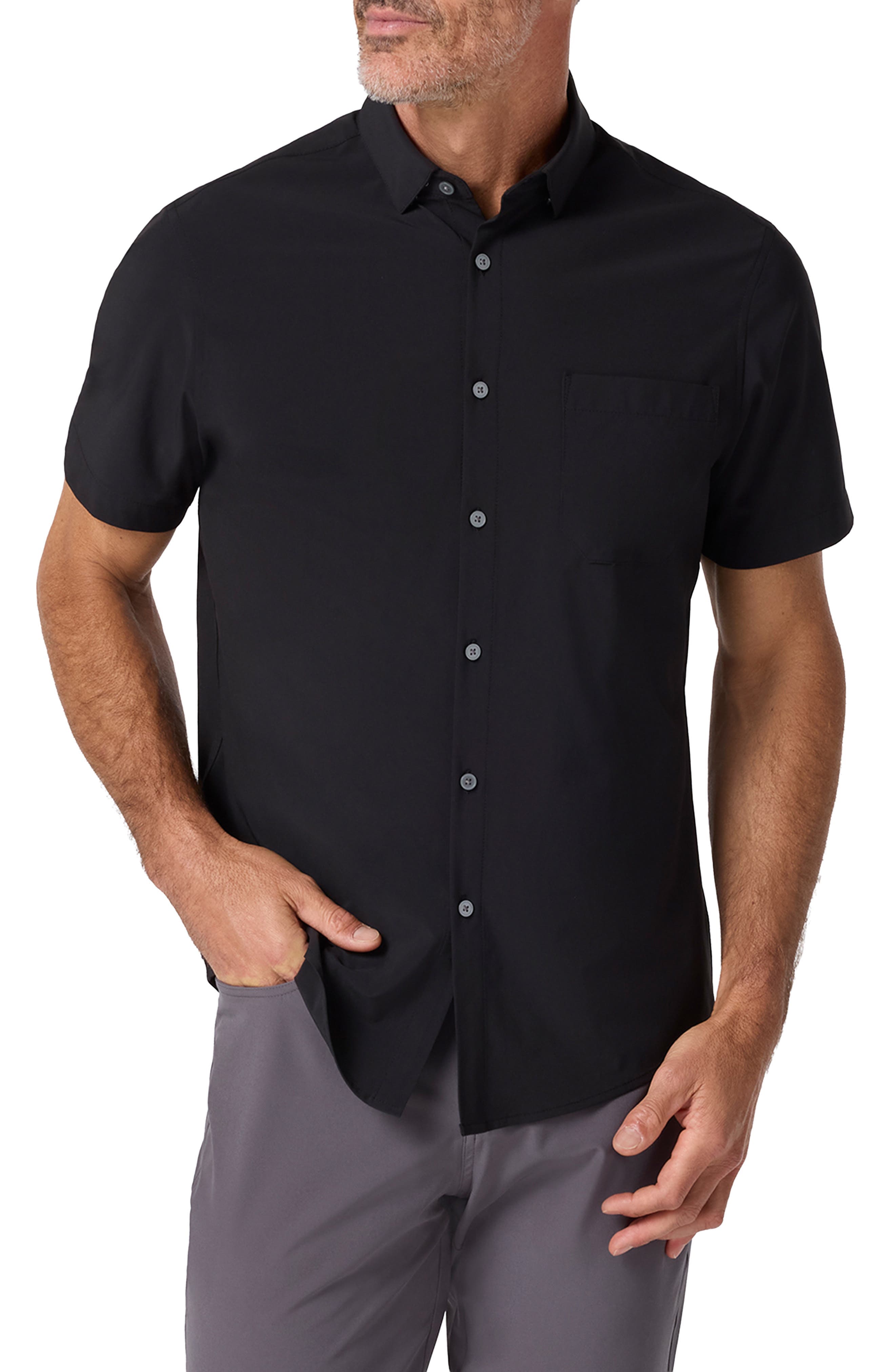 Leeward Trim Fit Short Sleeve Button-Up Shirt - image 1